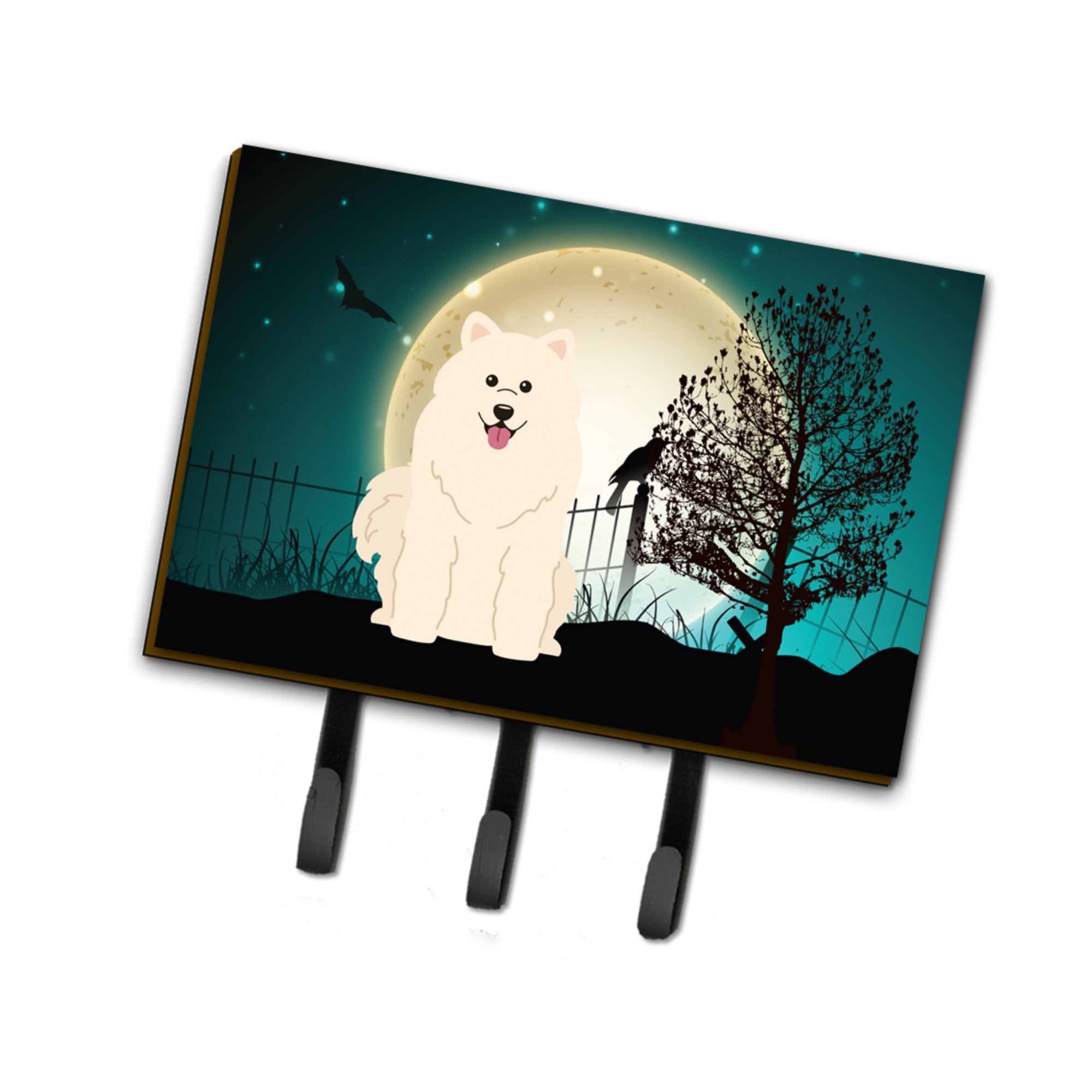 Caroline'S Treasures Halloween Scary Samoyed Leash Or Key Holder Bb2220Th68, Triple