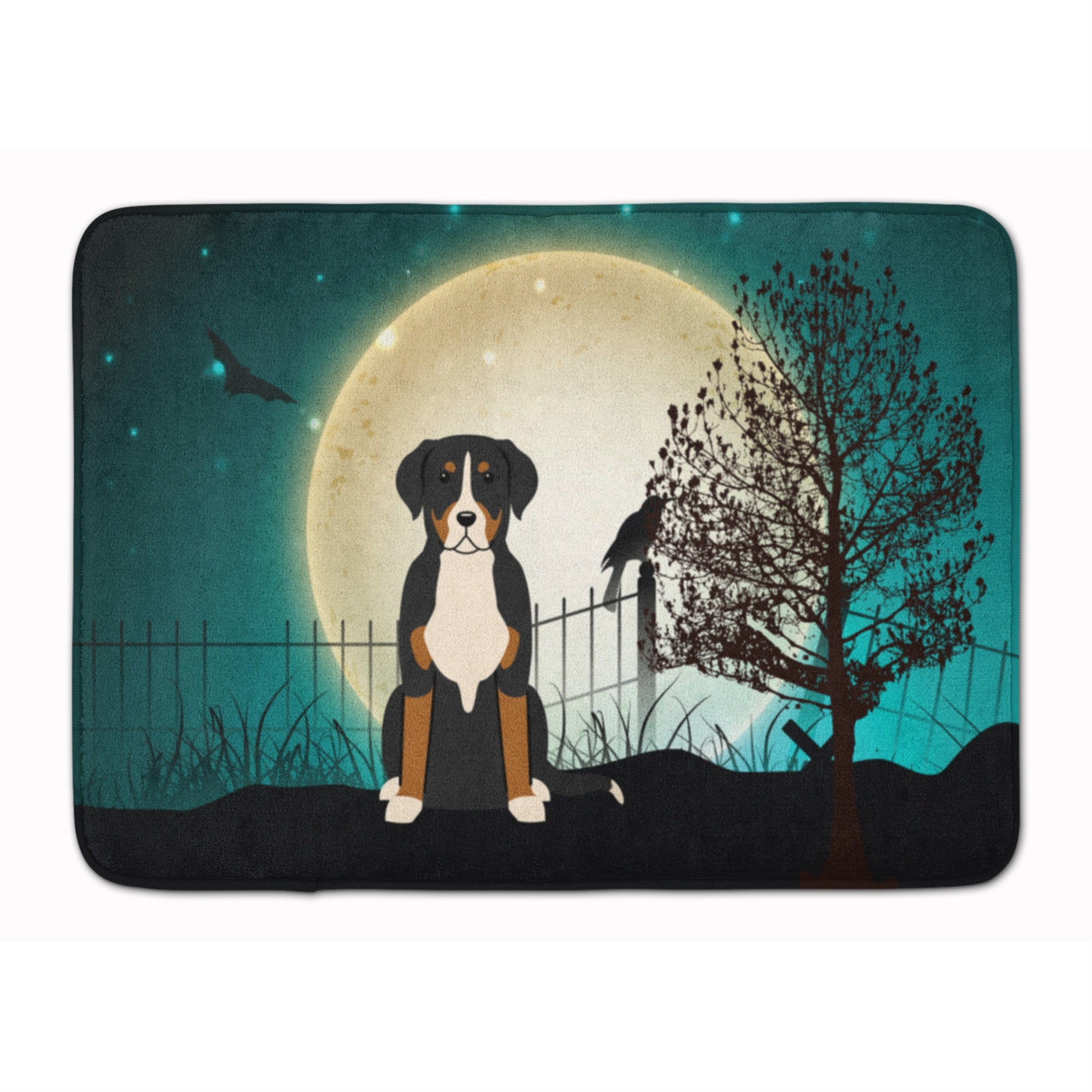 Caroline'S Treasures Halloween Greater Swiss Mountain Dog Floor Mat, 19 X 27, Multicolor