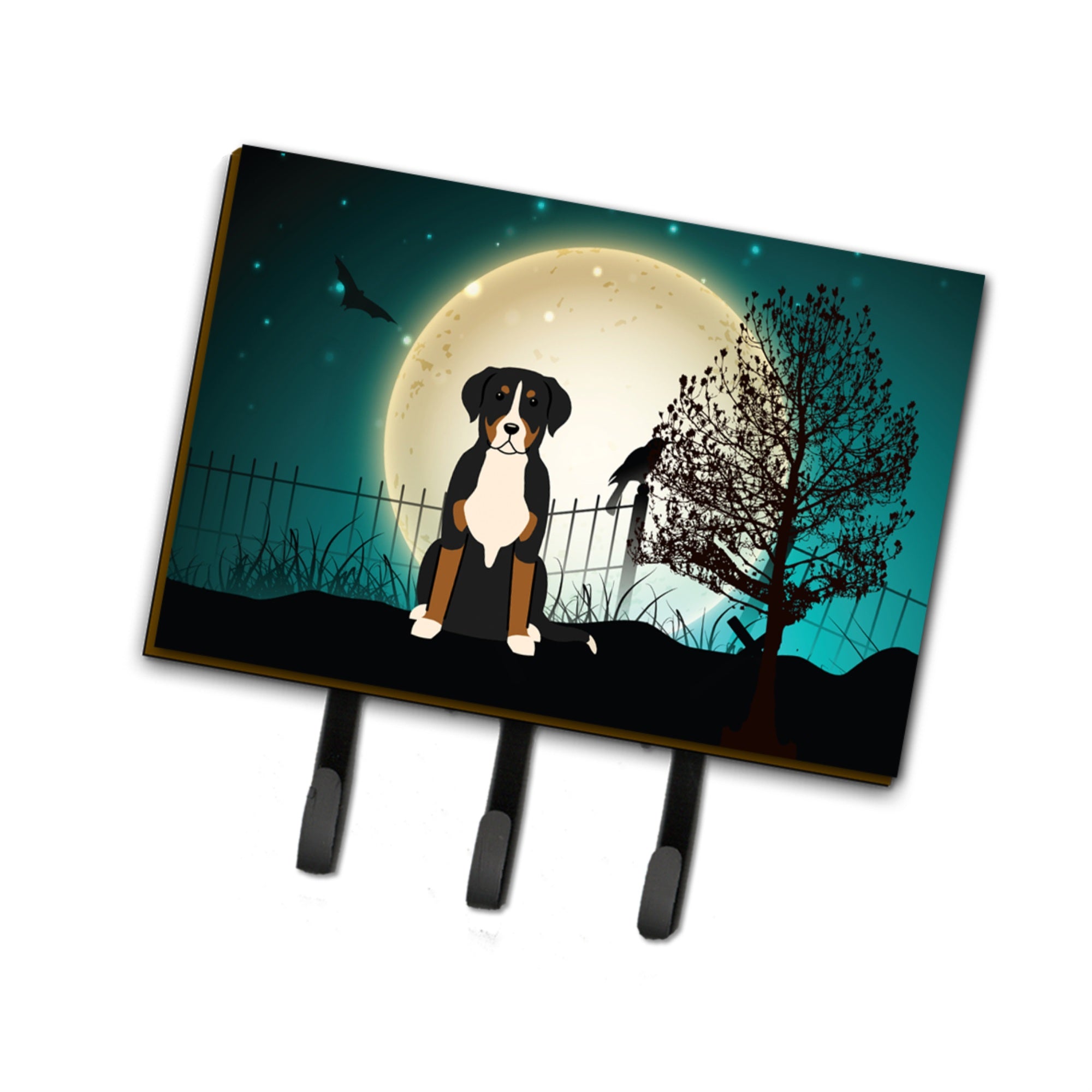 Caroline'S Treasures Halloween Scary Greater Swiss Mountain Dog Leash Or Key Holder Bb2227Th68, Triple