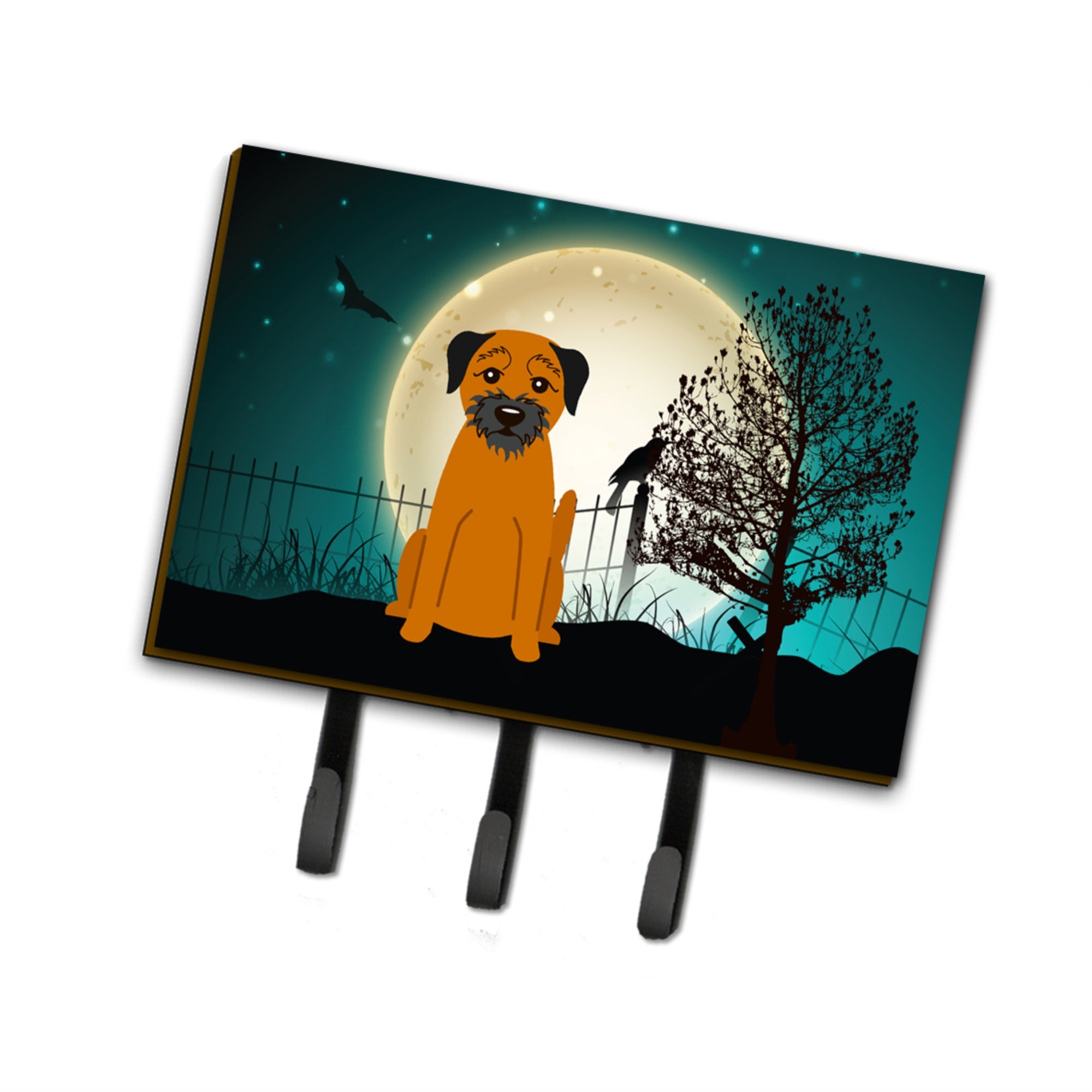 Caroline'S Treasures Halloween Scary Border Terrier Leash Or Key Holder Bb2229Th68, Triple, Multicolor