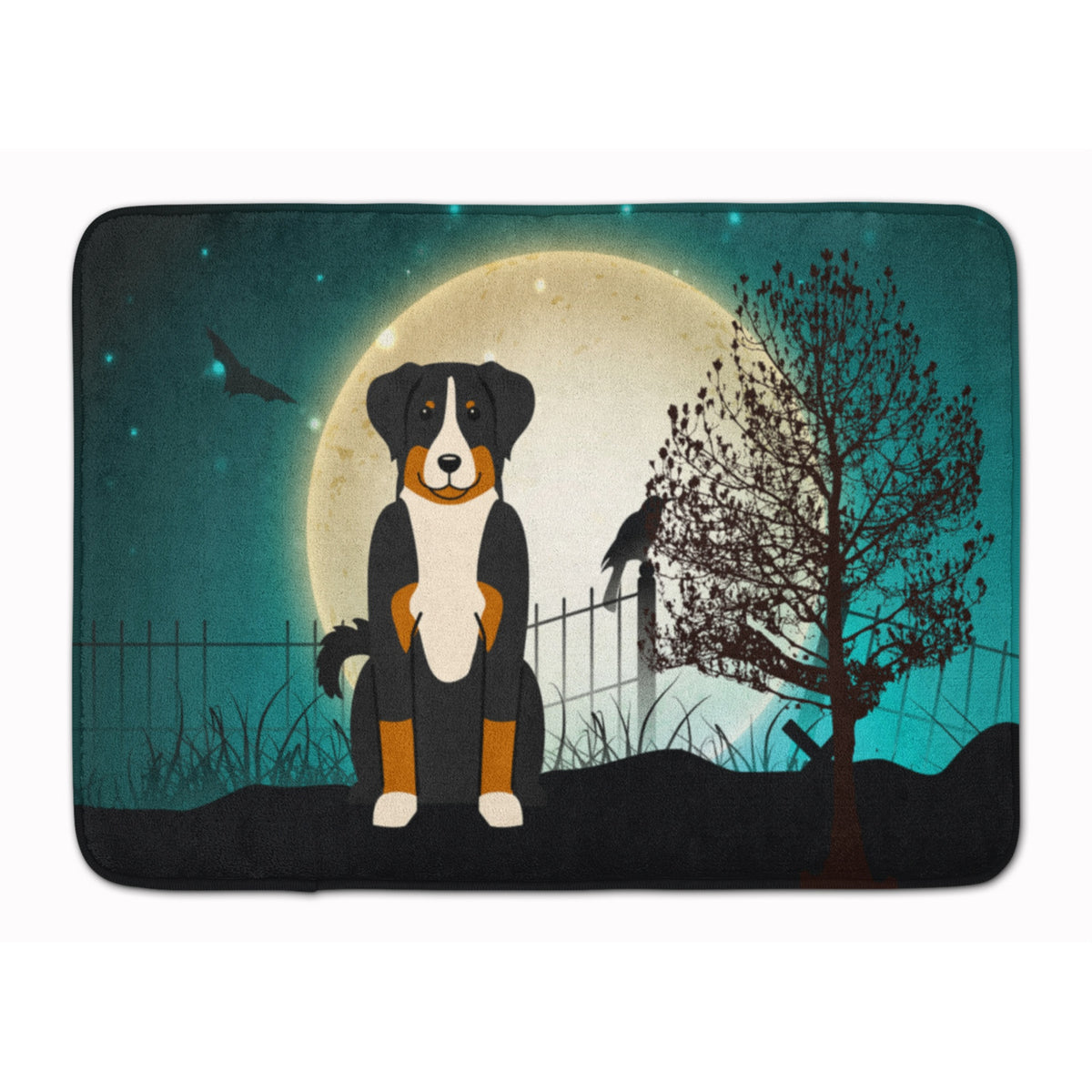 Caroline'S Treasures Halloween Scary Appenzeller Sennenhund Floor Mat, 19 X 27, Multicolor