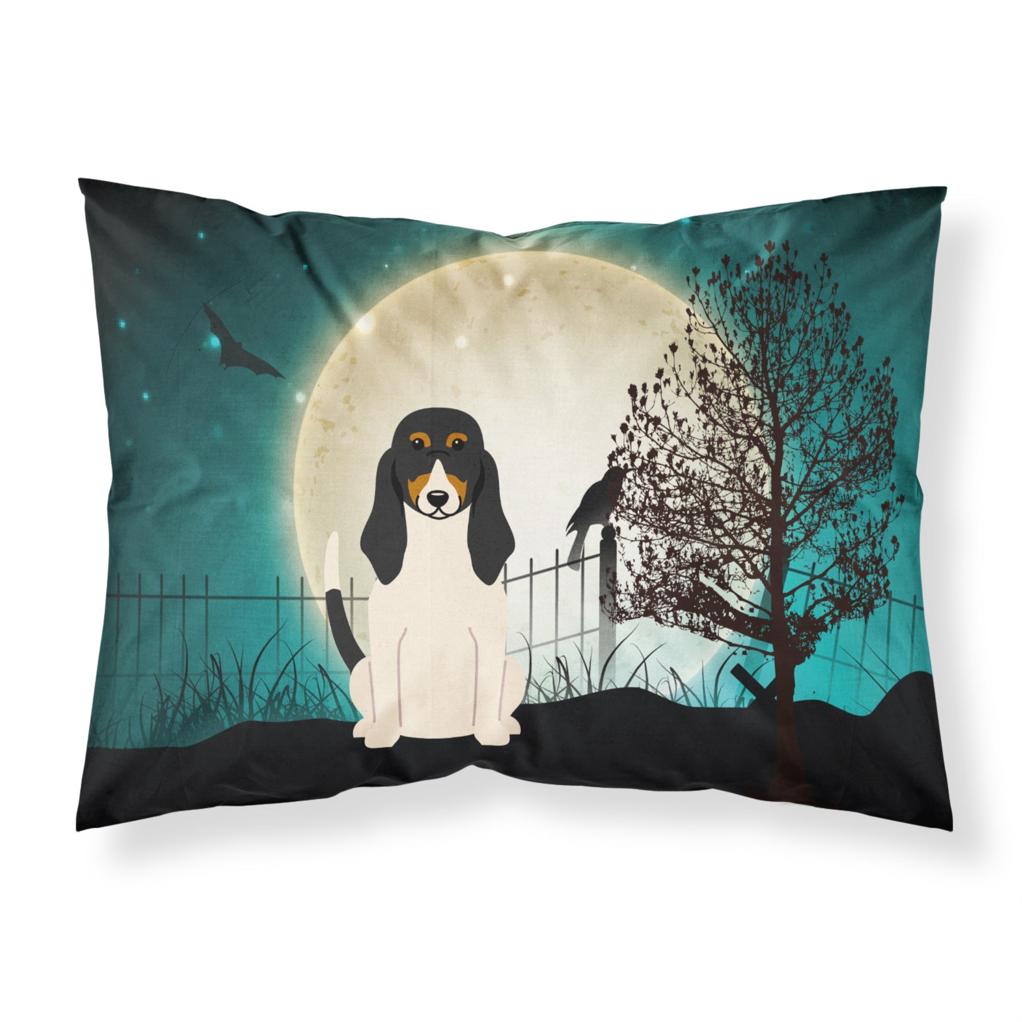 Caroline'S Treasures Halloween Scary Swiss Hound Fabric Standard Pillowcase Bb2234Pillowcase, Multicolor