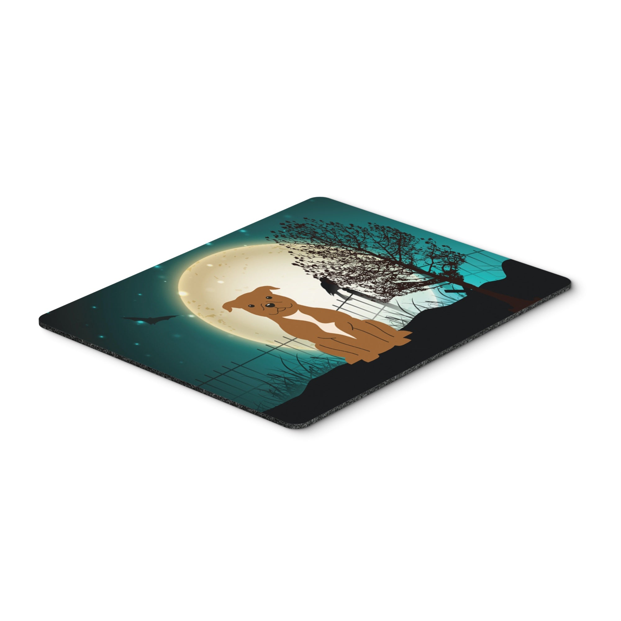 Caroline'S Treasures Halloween Staffordshire Bull Terrier Brown Mouse Pad,  Multicolor, 7.75X9.25 (Bb2237Mp)