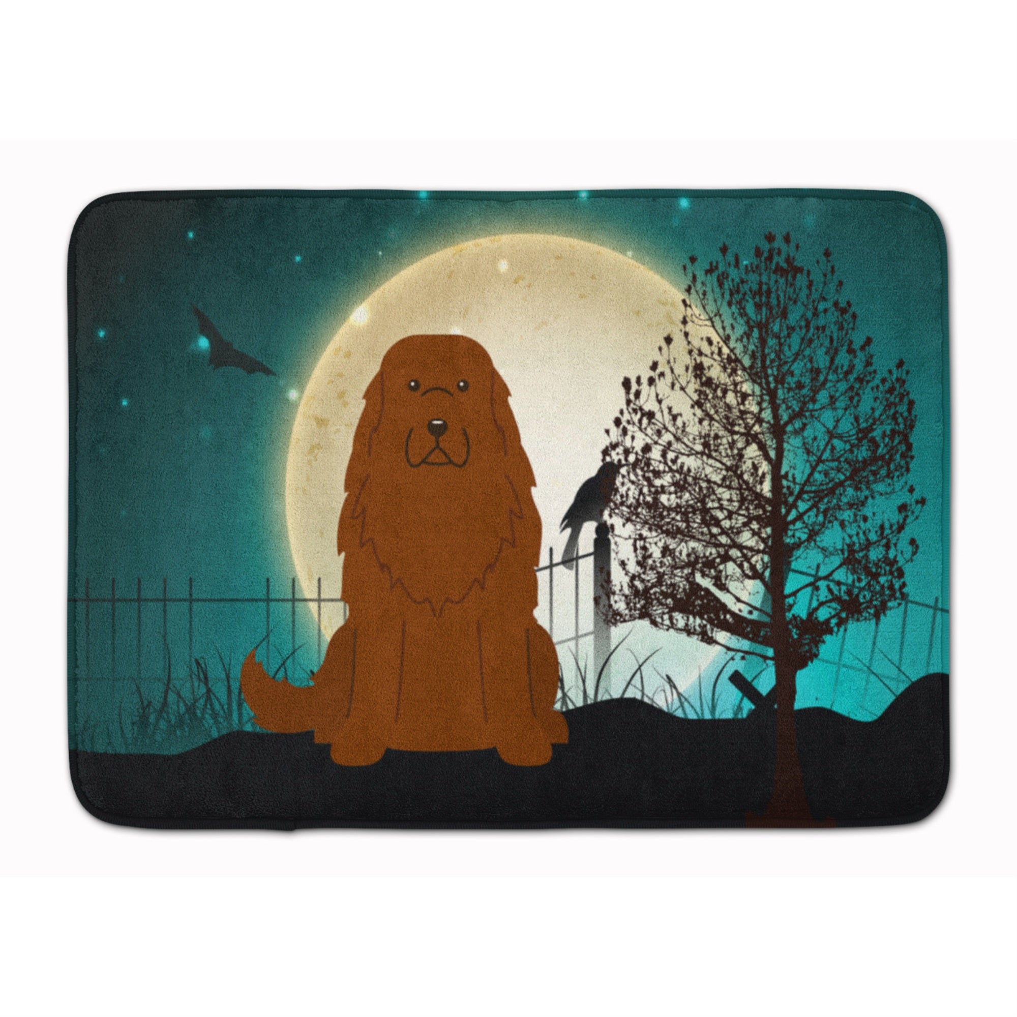 Caroline'S Treasures Halloween Scary Caucasian Shepherd Dog Floor Mat, 19 X 27, Multicolor