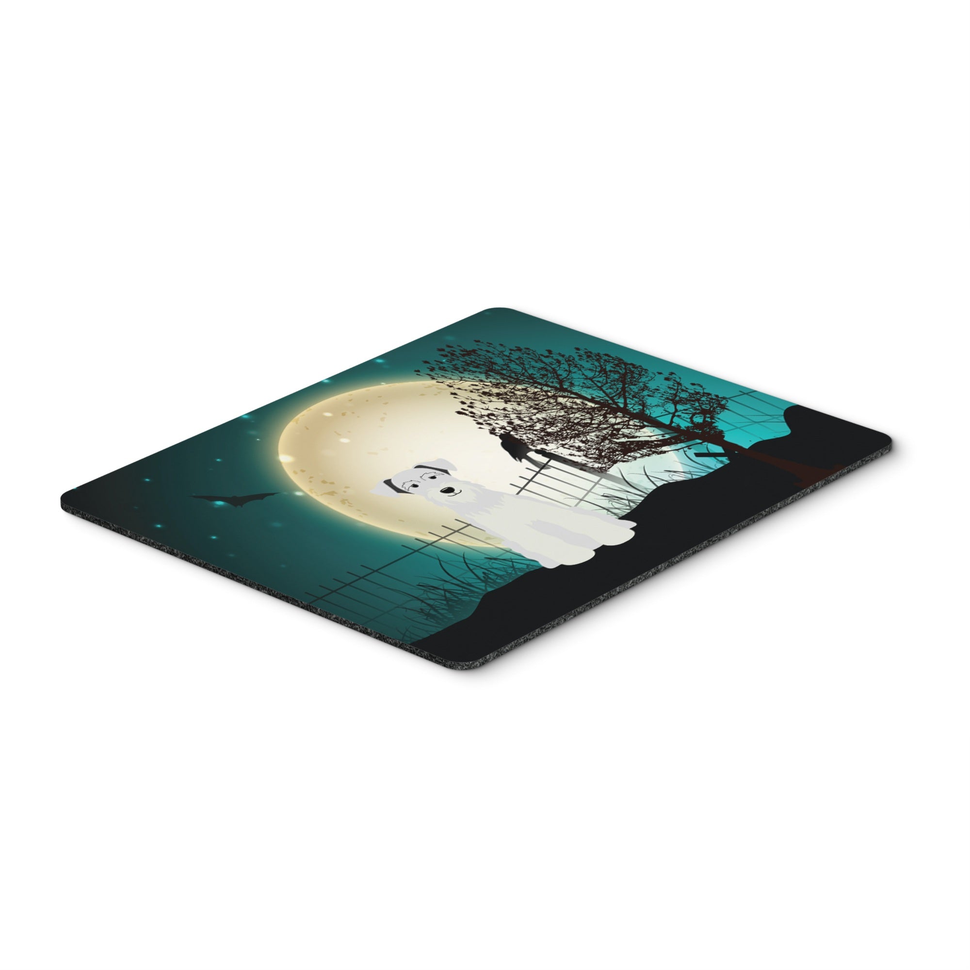 Caroline'S Treasures Halloween Scary Miniature Schnauzer White Mouse Pad,  Multicolor, 7.75X9.25 (Bb2243Mp)