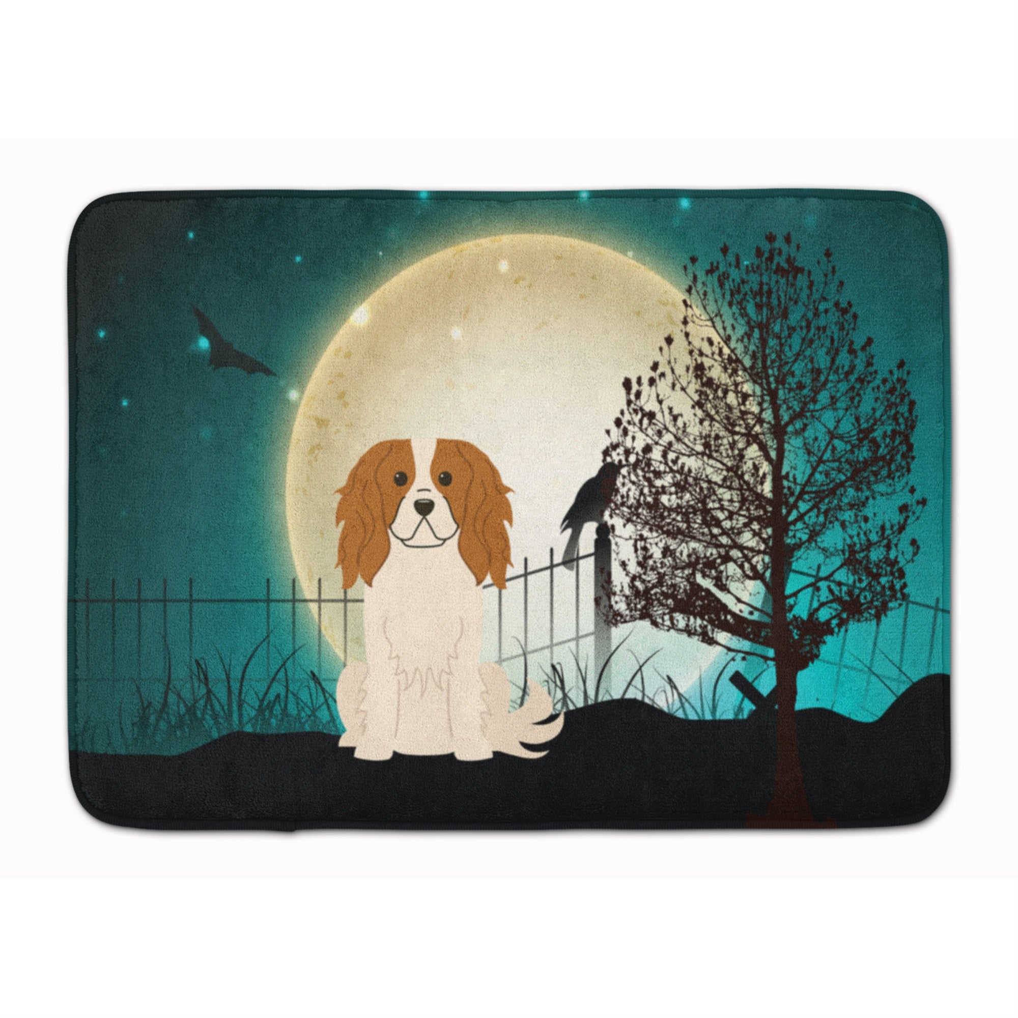 Caroline'S Treasures Halloween Scary Cavalier Spaniel Floor Mat, 19 X 27, Multicolor