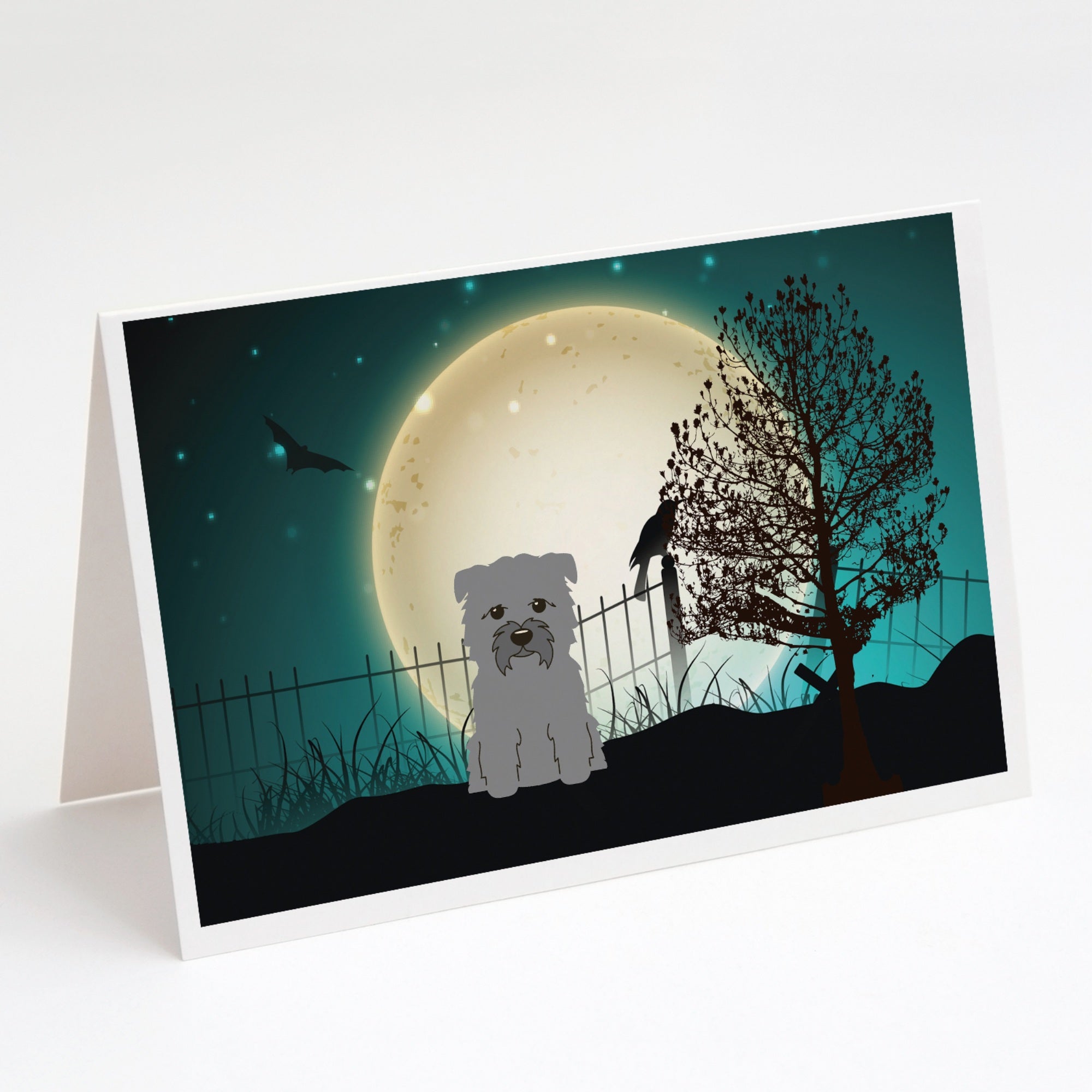Halloween Scary Glen Of Imal Grey Greeting Cards And Envelopes Pack Of 8