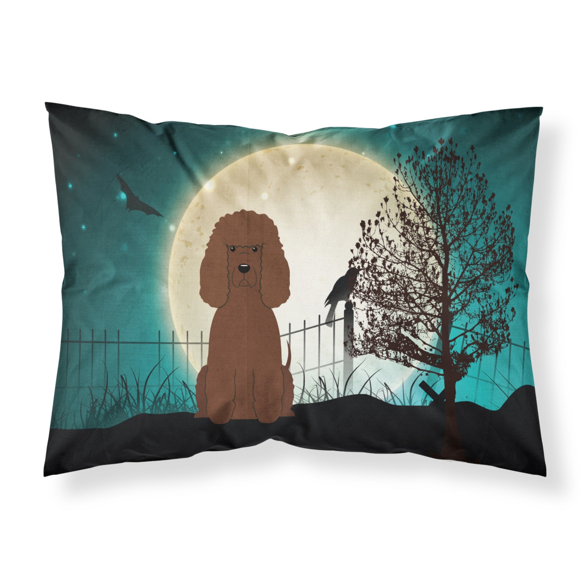 Caroline'S Treasures Halloween Scary Irish Water Spaniel Fabric Standard Pillowcase Bb2253Pillowcase, Multicolor