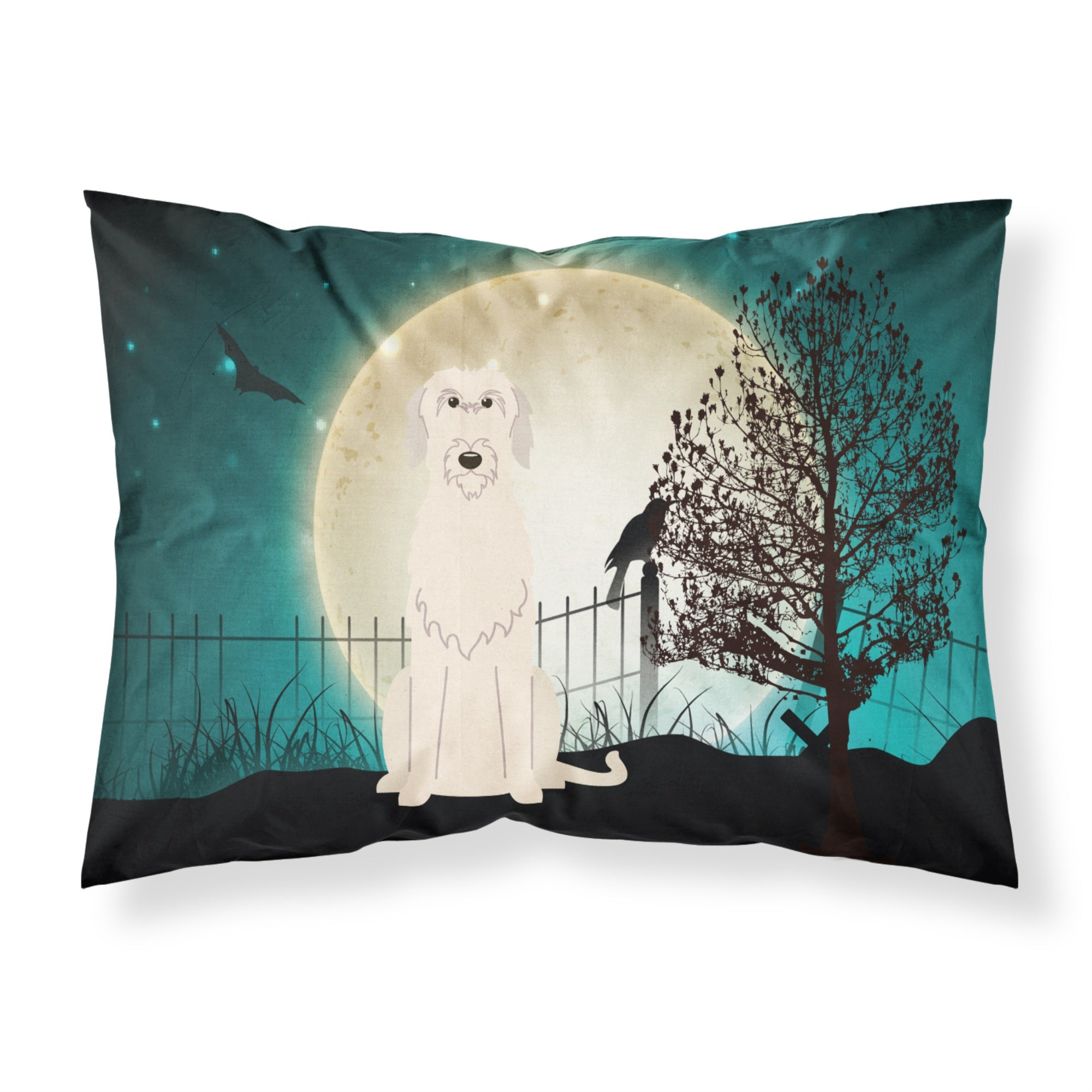 Caroline'S Treasures Halloween Scary Irish Wolfhound Fabric Standard Pillowcase Bb2255Pillowcase, Multicolor