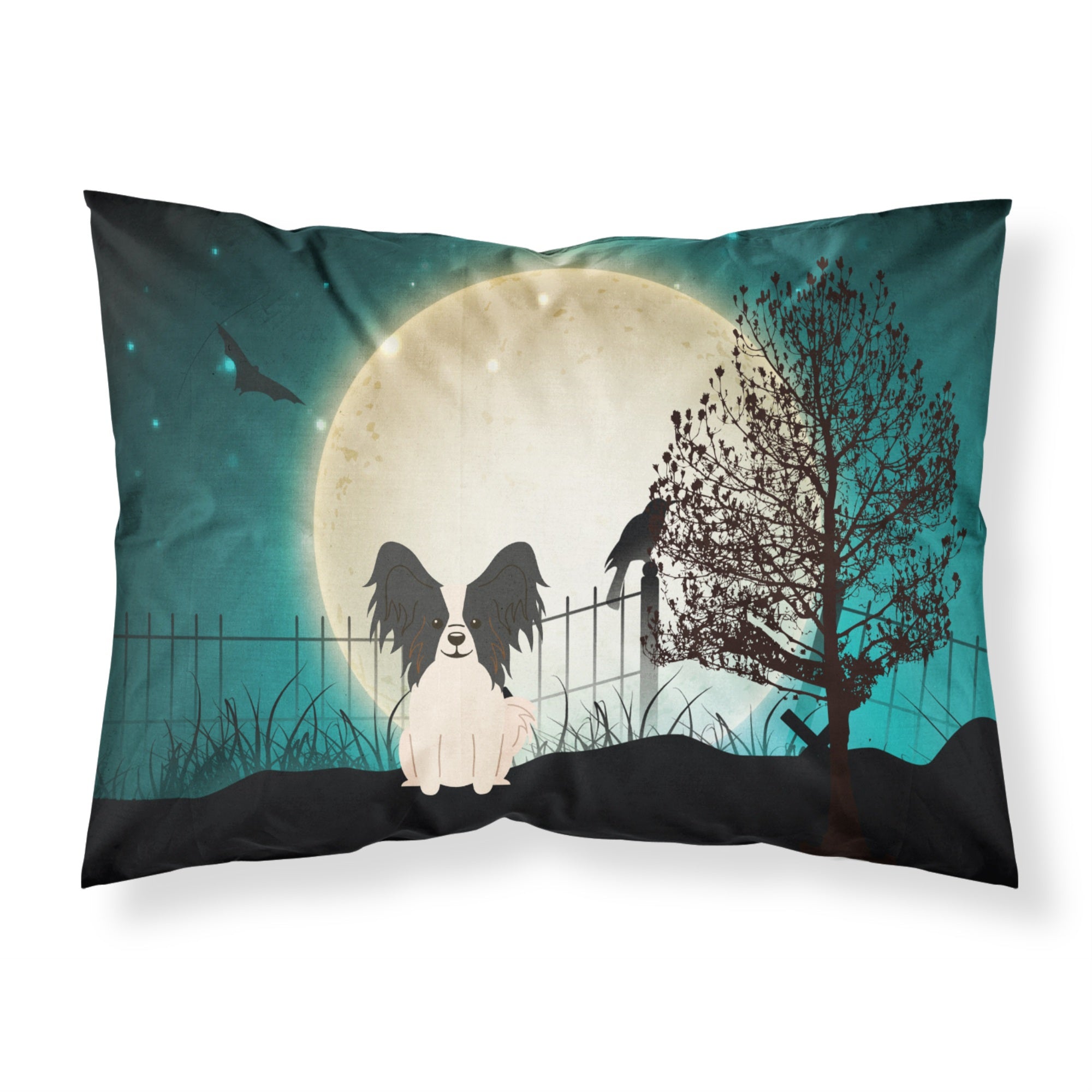Caroline'S Treasures Halloween Scary Papillon Black White Fabric Standard Pillowcase Bb2266Pillowcase, Multicolor
