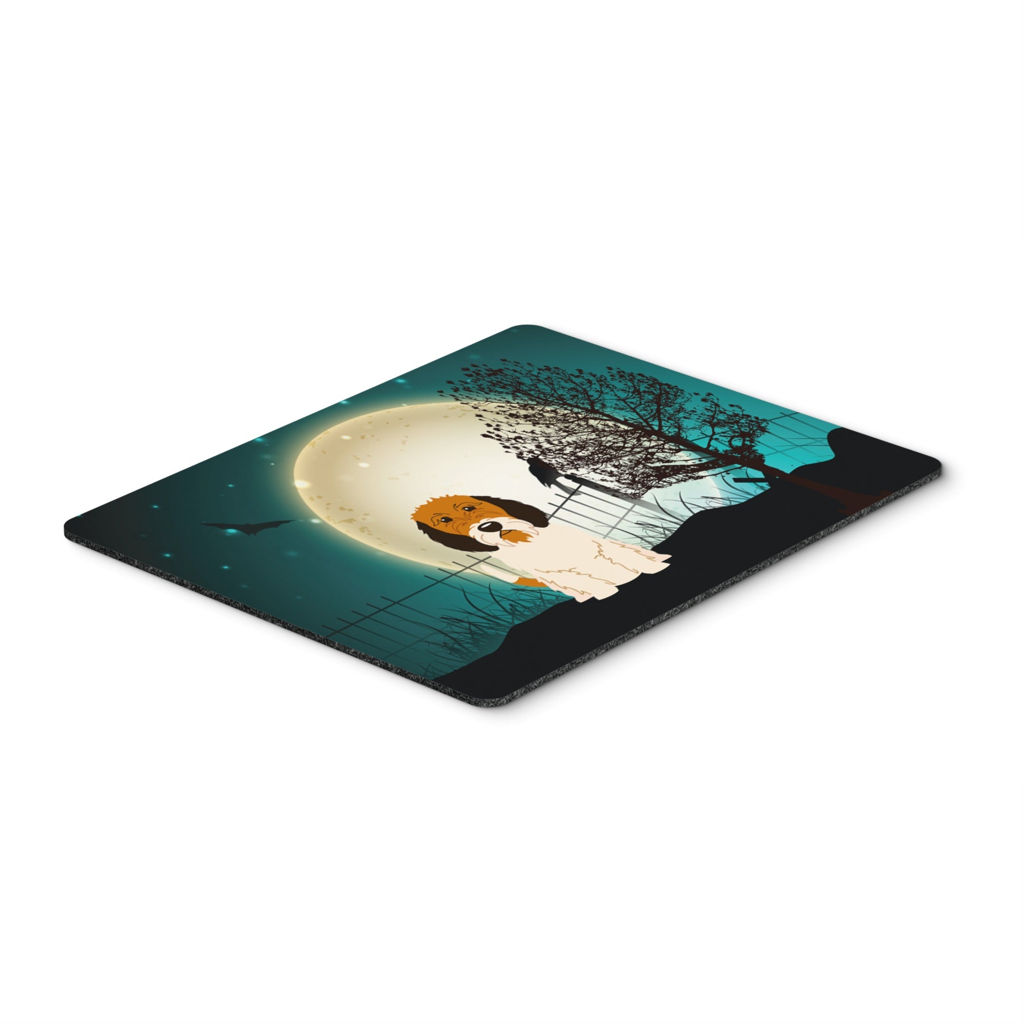 Caroline'S Treasures Halloween Scary Petit Basset Griffon Vendeen Mouse Pad,  Multicolor, 7.75X9.25 (Bb2269Mp)