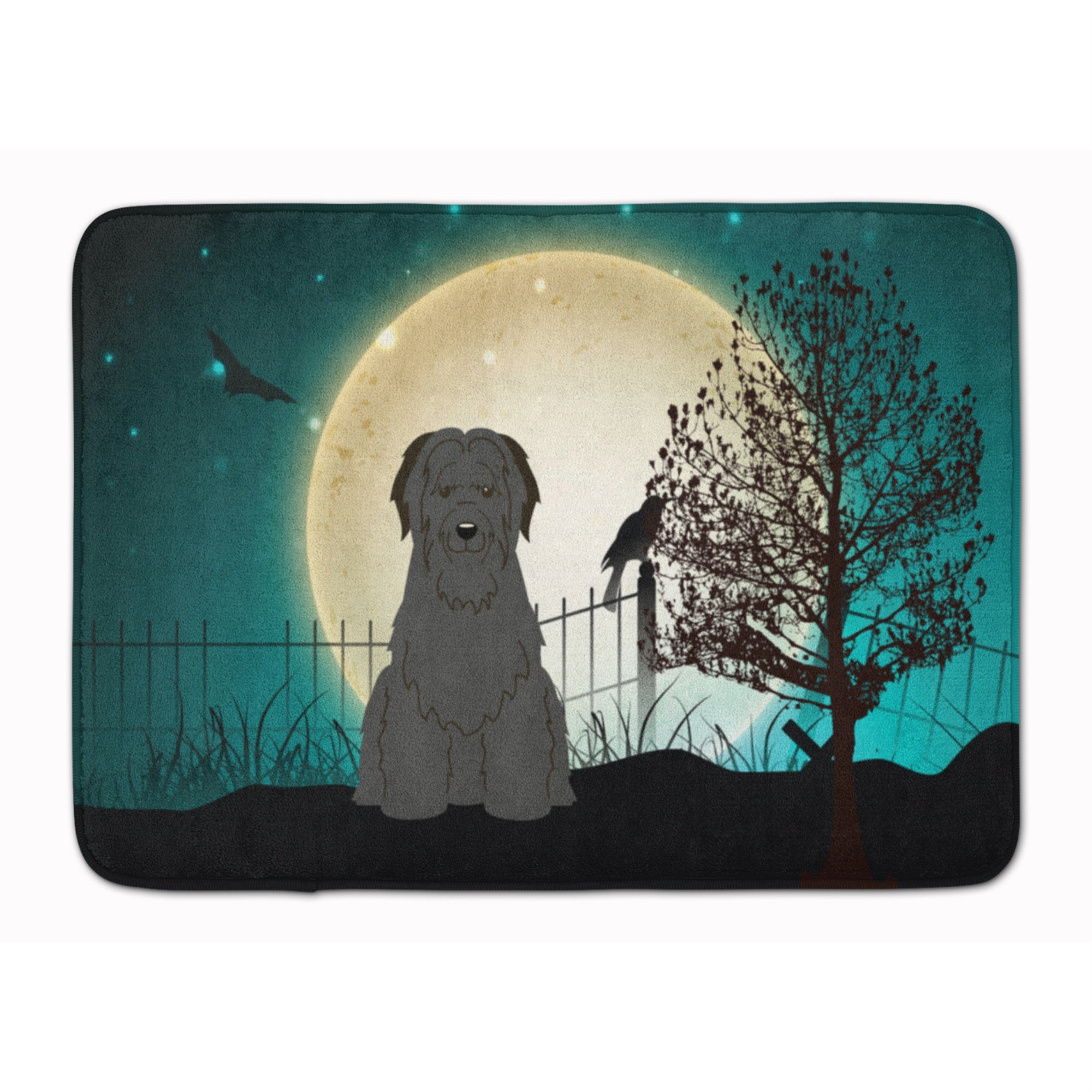 Caroline'S Treasures Halloween Scary Briard Black Floor Mat, 19 X 27, Multicolor
