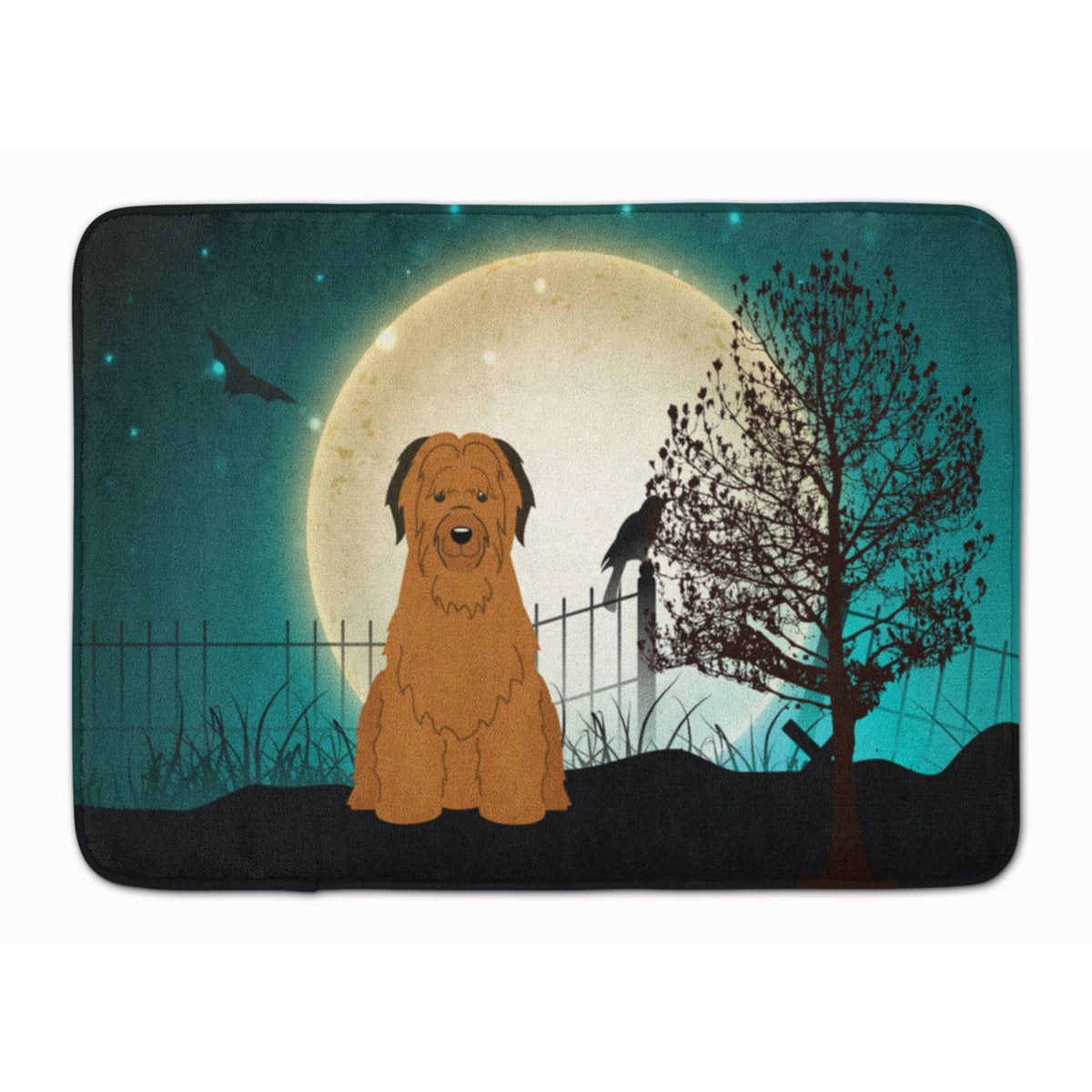 Caroline'S Treasures Halloween Scary Briard Brown Floor Mat, 19 X 27, Multicolor