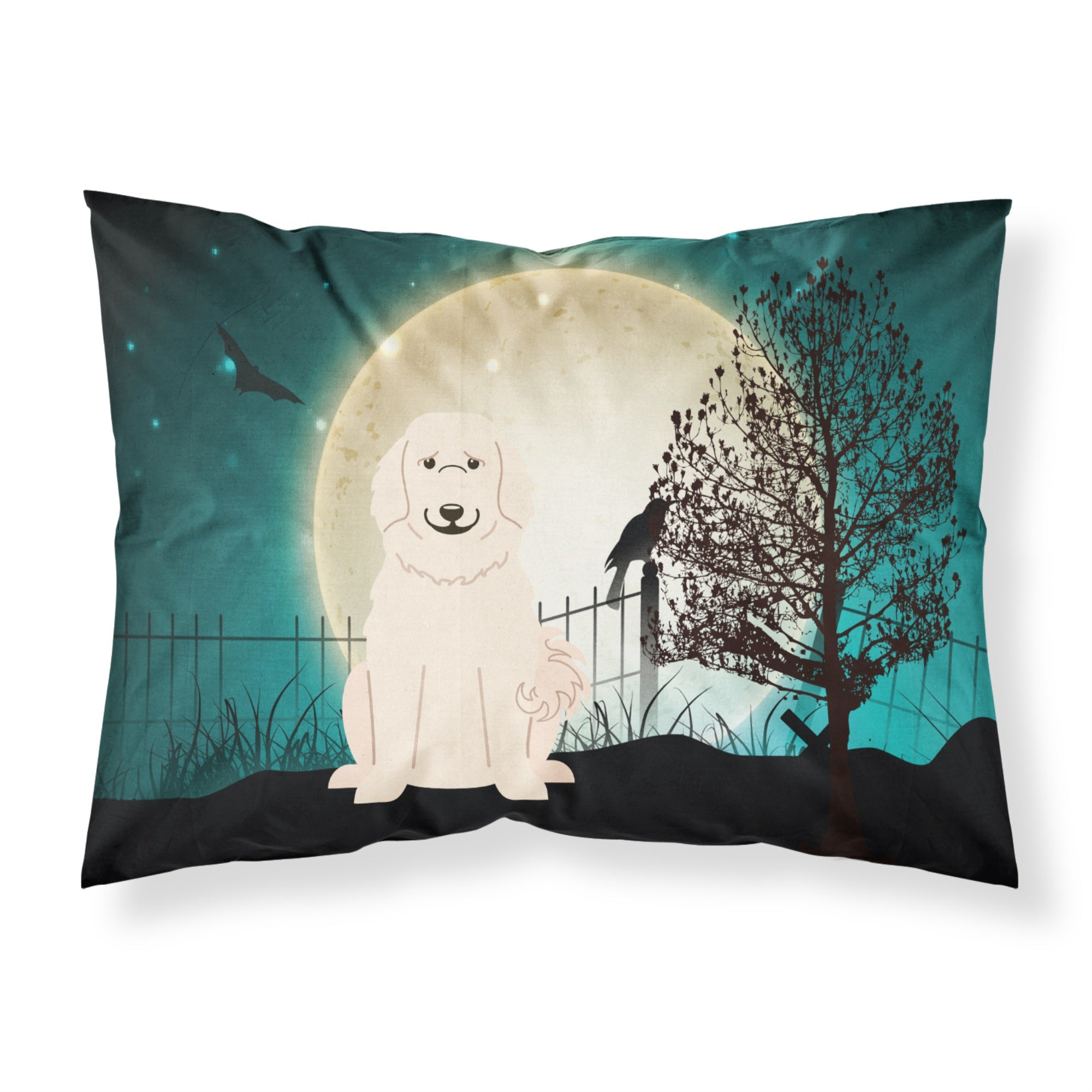 Caroline'S Treasures Halloween Scary Pyrenese Fabric Standard Pillowcase Bb2273Pillowcase, Multicolor