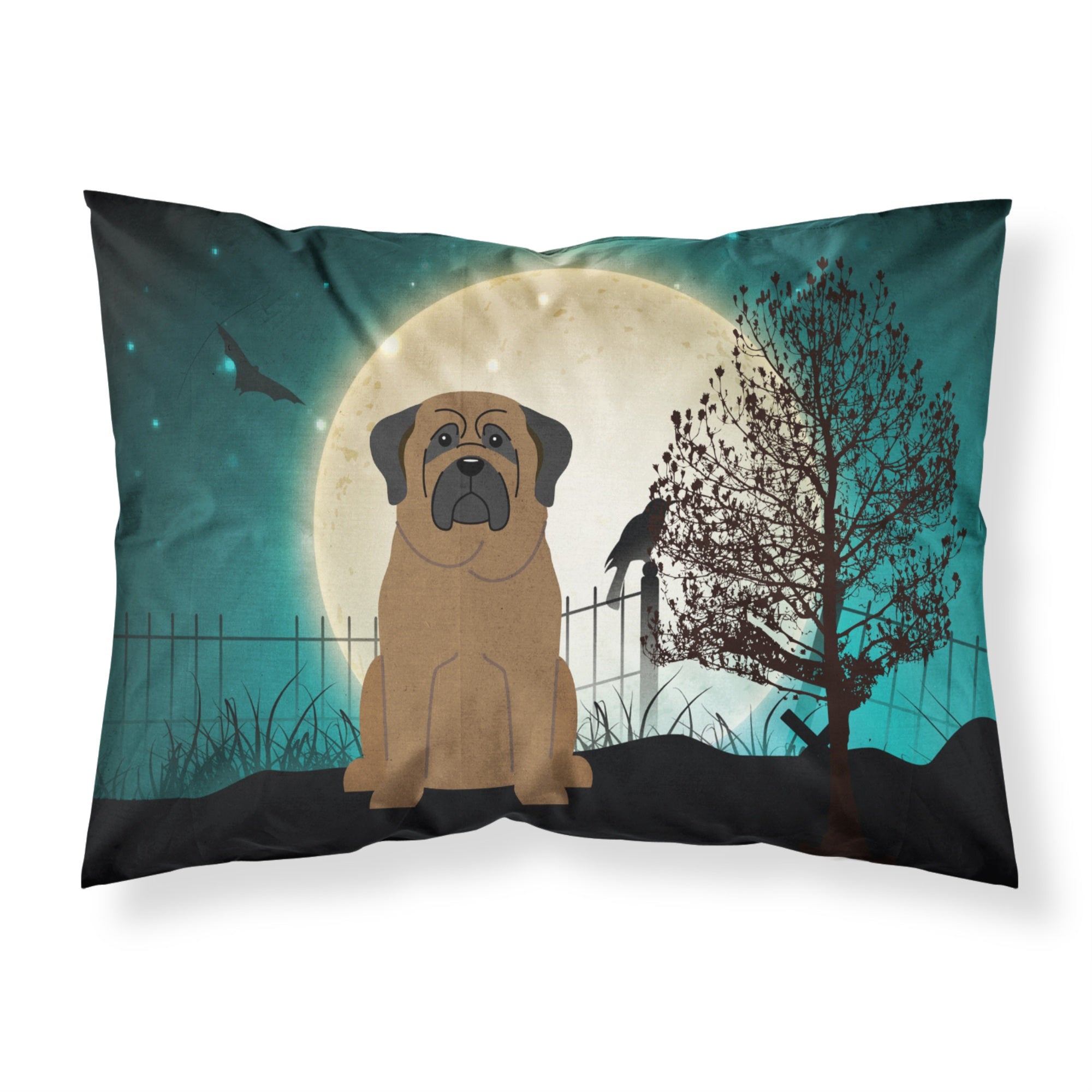 Caroline'S Treasures Halloween Scary Bullmastiff Fabric Standard Pillowcase Bb2274Pillowcase, Multicolor