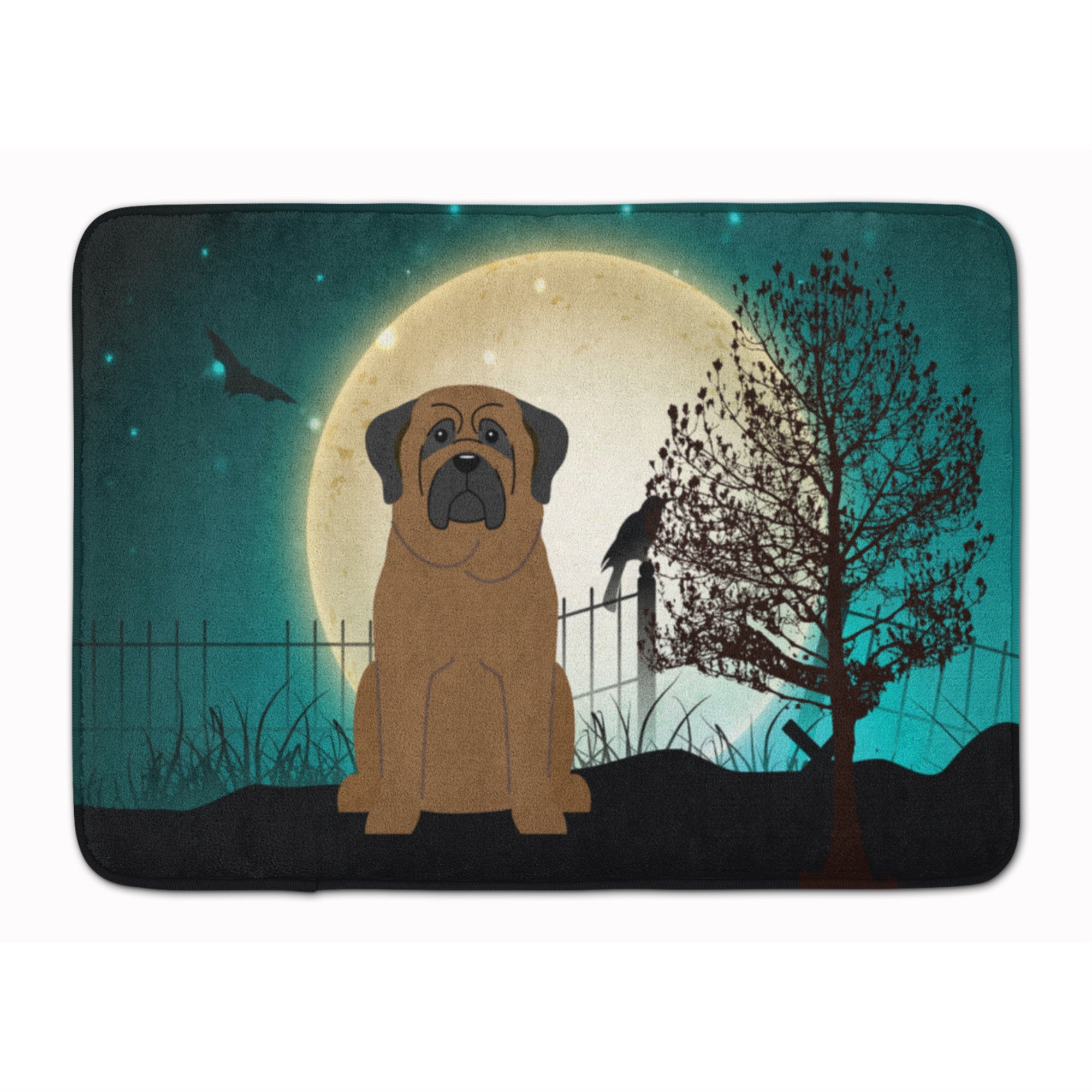 Caroline'S Treasures Halloween Scary Bullmastiff Floor Mat, 19 X 27, Multicolor