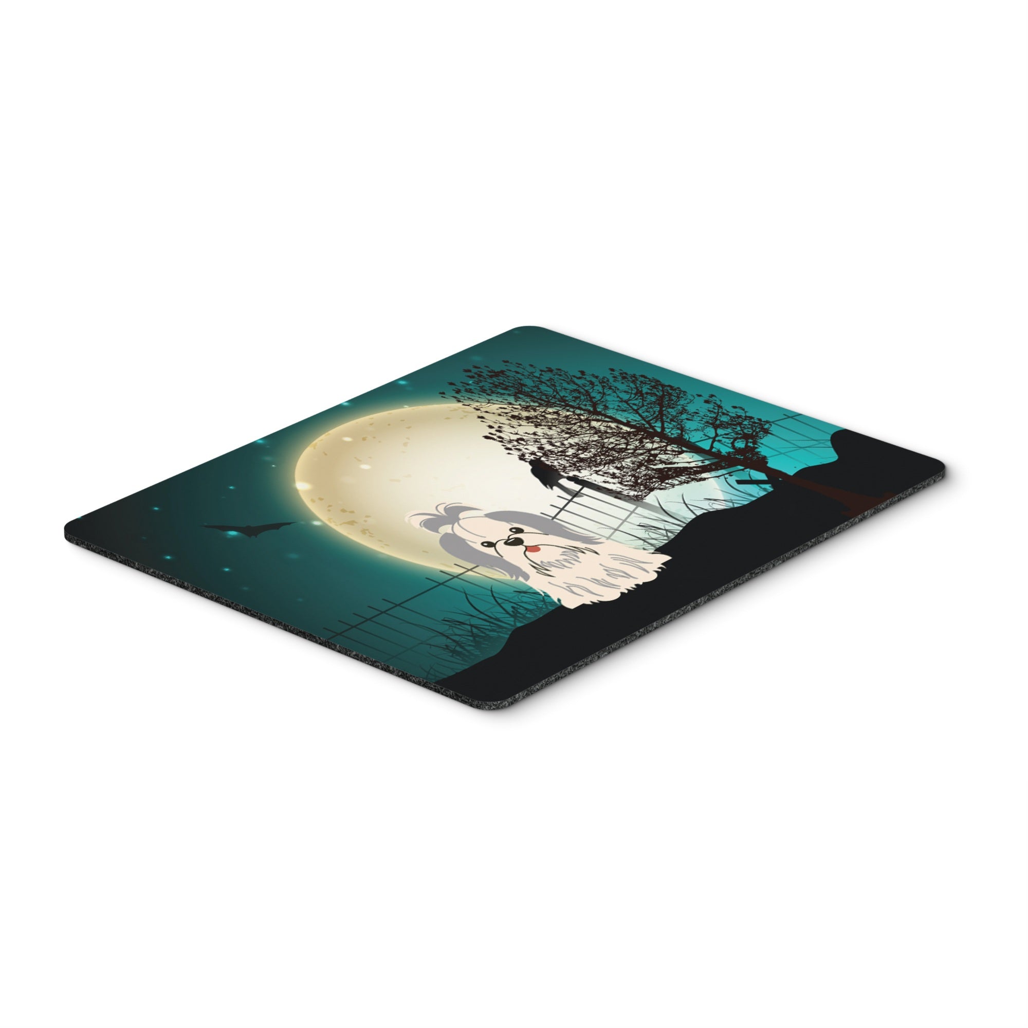 Caroline'S Treasures Halloween Scary Shih Tzu Silver White Mouse Pad,  Multicolor, 7.75X9.25 (Bb2275Mp)