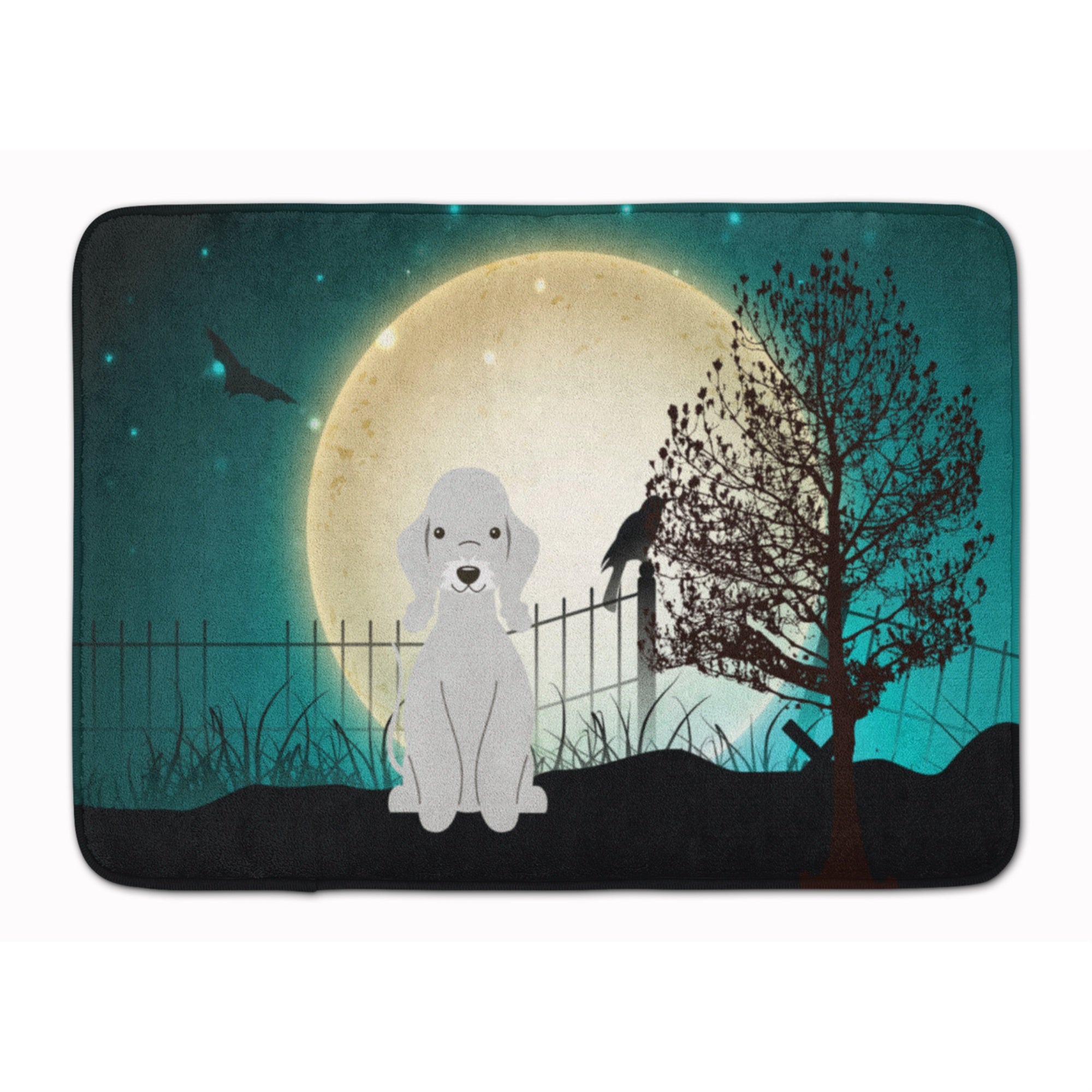 Caroline'S Treasures Halloween Scary Bedlington Terrier Blue Floor Mat, 19 X 27, Multicolor