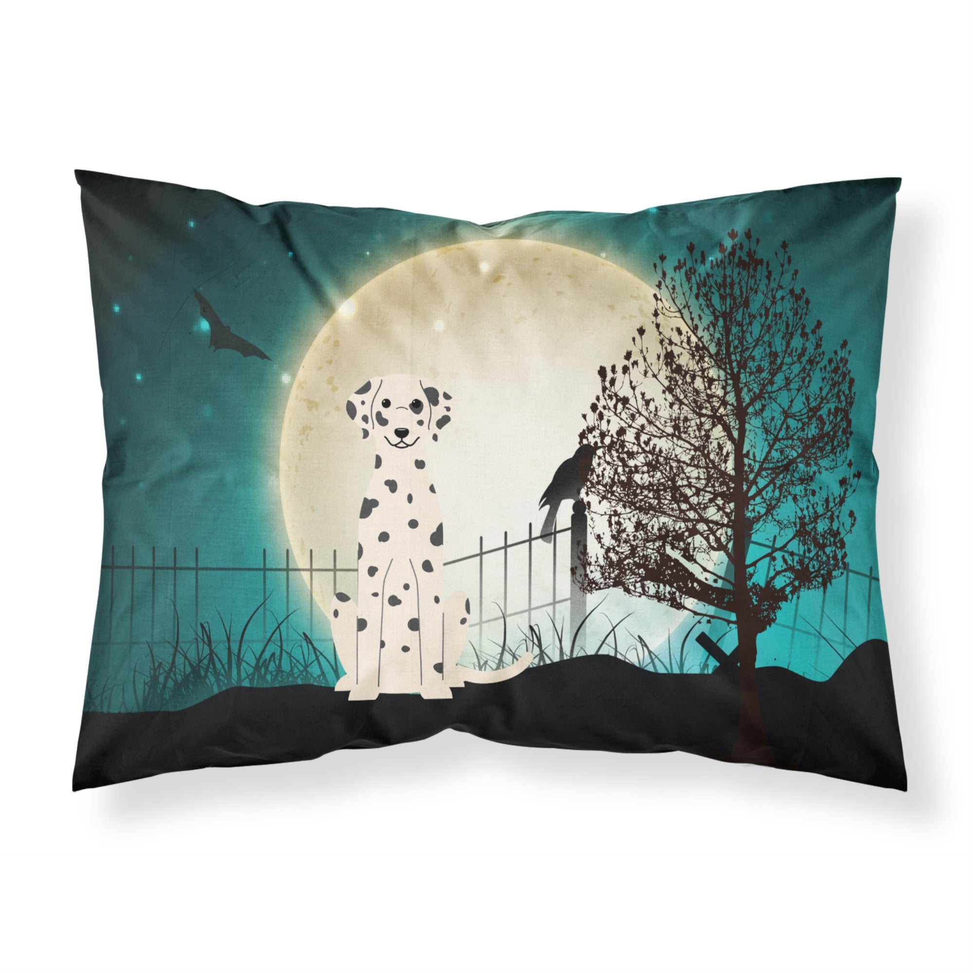 Caroline'S Treasures Halloween Scary Dalmatian Fabric Standard Pillowcase Bb2287Pillowcase, Multicolor