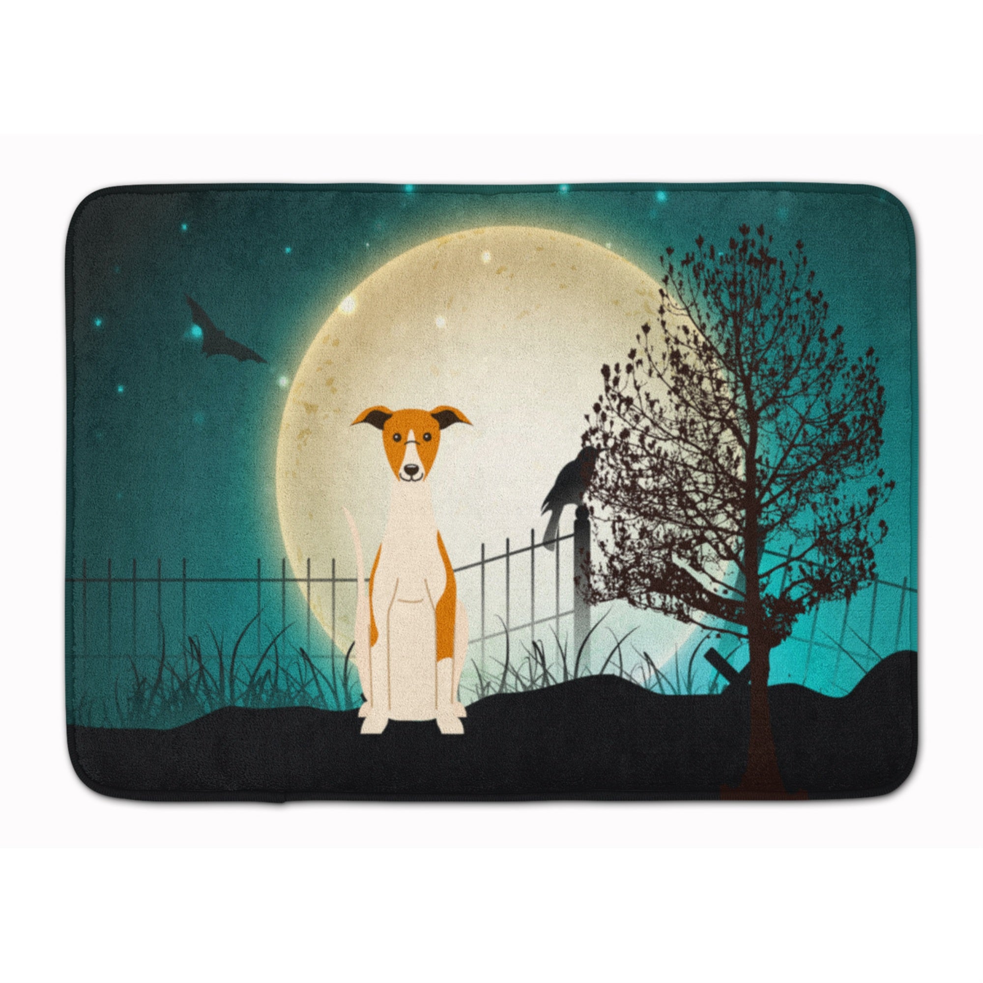 Caroline'S Treasures Halloween Scary Whippet Floor Mat, 19 X 27, Multicolor