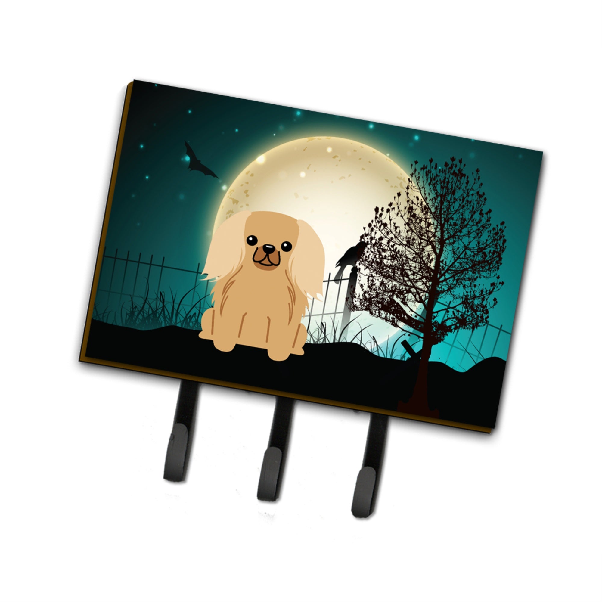 Caroline'S Treasures Halloween Scary Pekingnese Fawn Sable Leash Or Key Holder Bb2294Th68, Triple, Multicolor