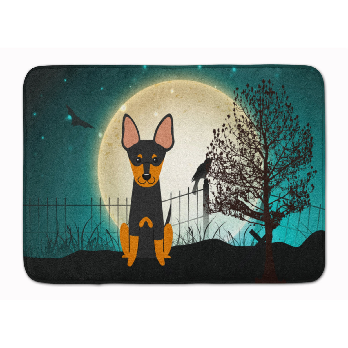 Caroline'S Treasures Halloween Scary English Toy Terrier Floor Mat, 19 X 27, Multicolor