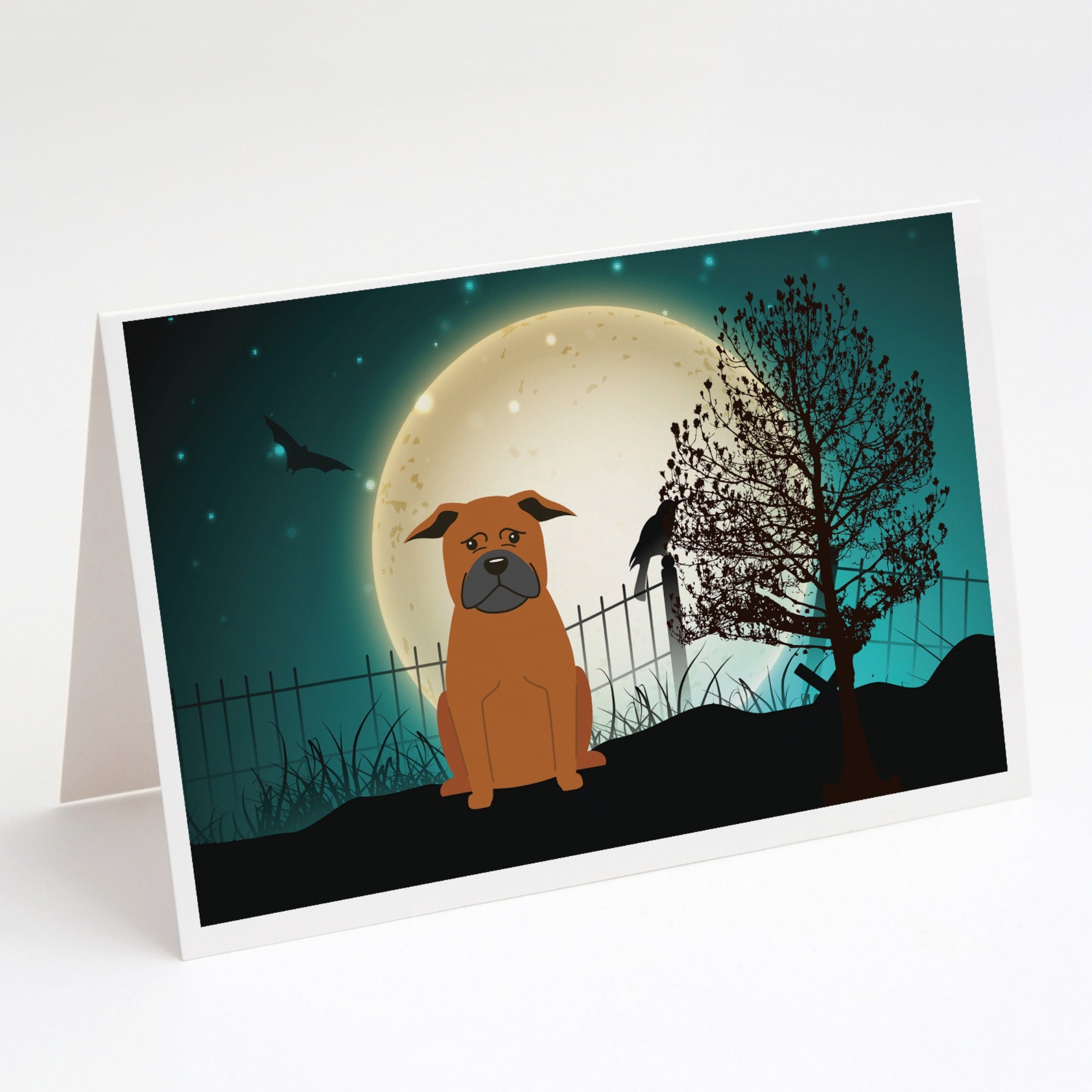 Halloween Scary Chinese Chongqing Dog Greeting Cards And Envelopes Pack Of 8