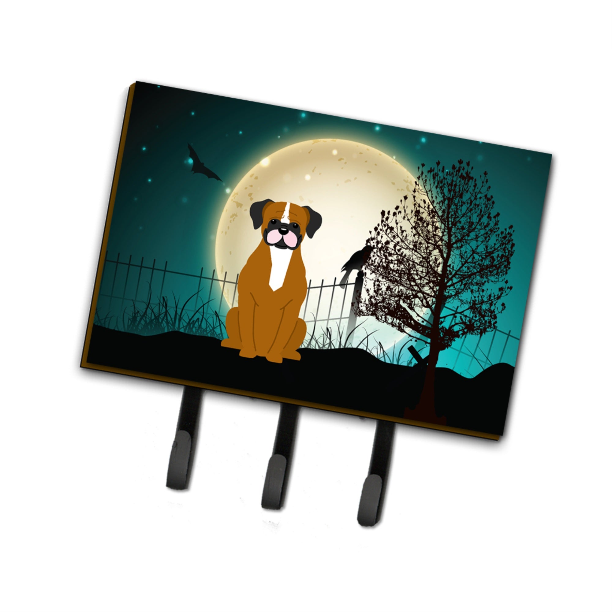 Caroline'S Treasures Halloween Scary Flashy Fawn Boxer Leash Or Key Holder Bb2306Th68, Triple, Multicolor