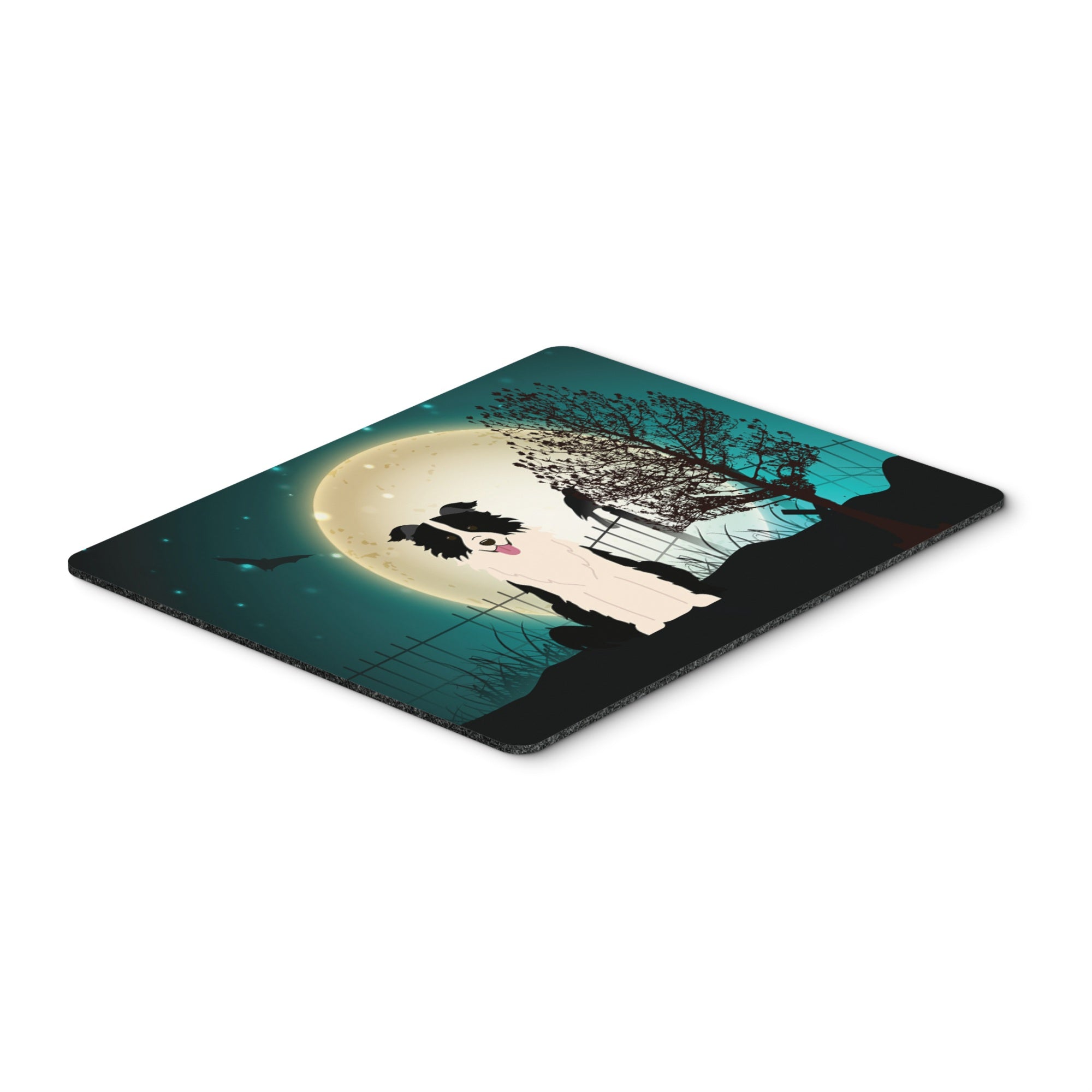 Caroline'S Treasures Halloween Scary Border Collie Black White Mouse Pad,  Multicolor, 7.75X9.25 (Bb2308Mp)