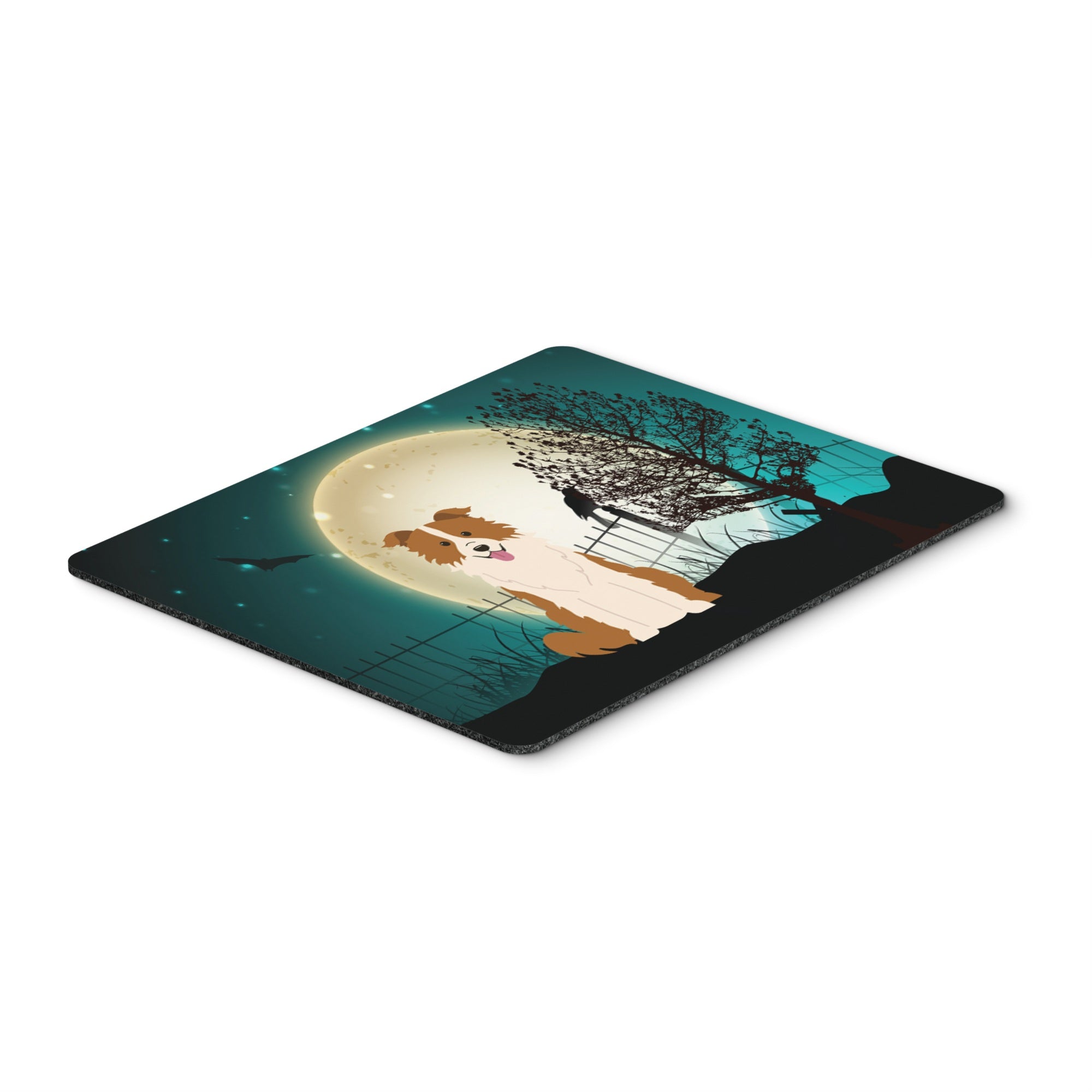 Caroline'S Treasures Halloween Scary Border Collie Red White Mouse Pad,  Multicolor, 7.75X9.25 (Bb2309Mp)