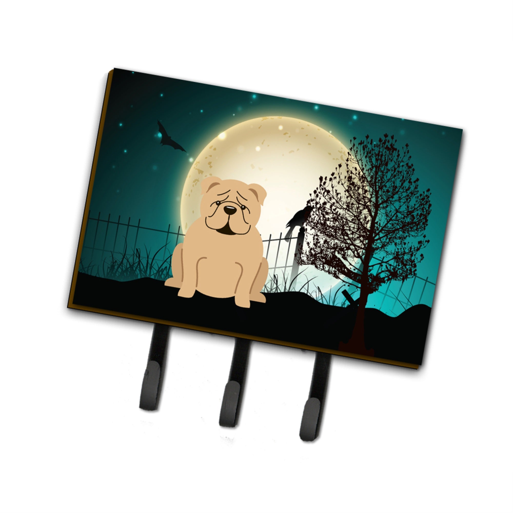 Caroline'S Treasures Halloween Scary English Bulldog Fawn Leash Or Key Holder Bb2314Th68, Triple