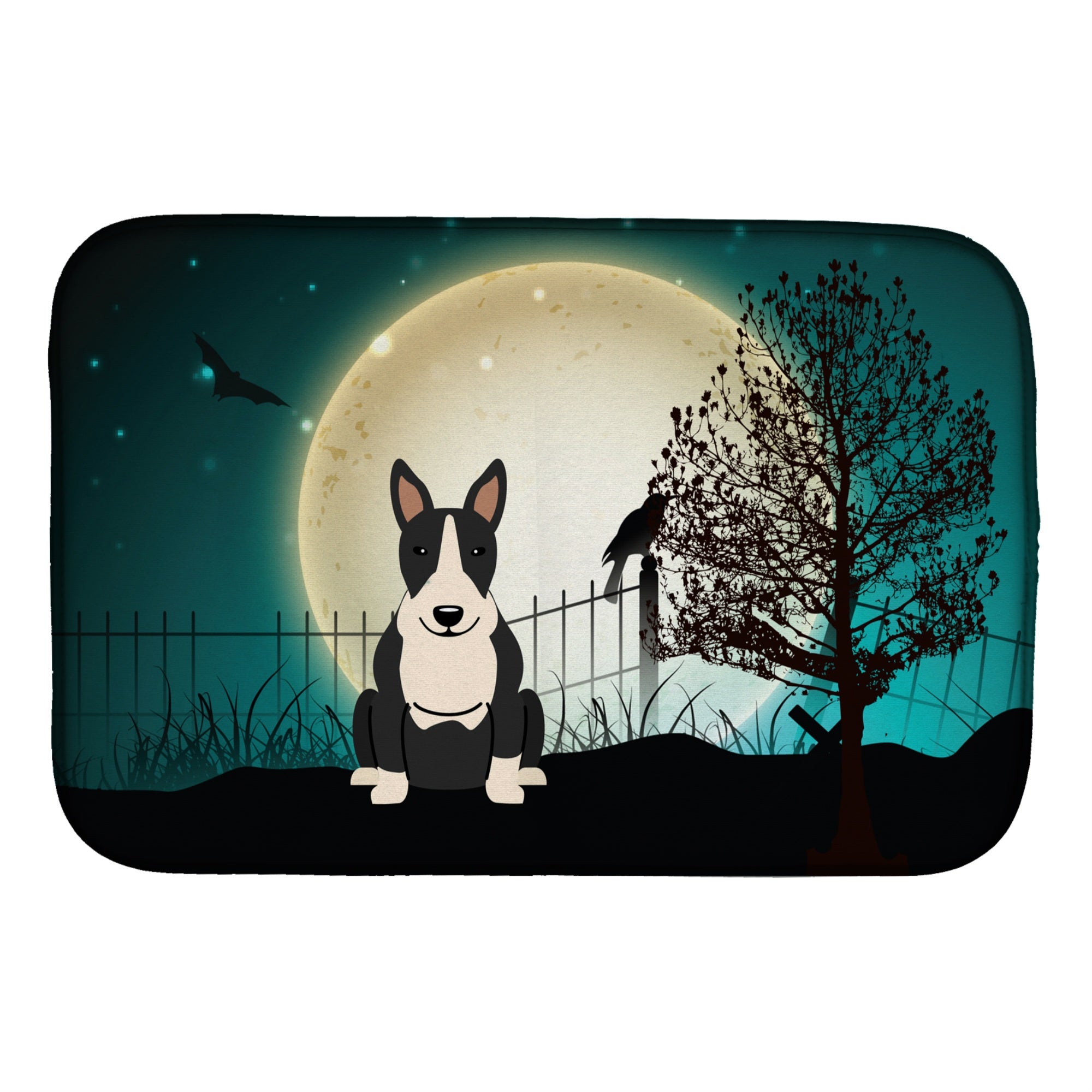 Caroline'S Treasures Halloween Scary Dish Drying Mat, 14 X 21