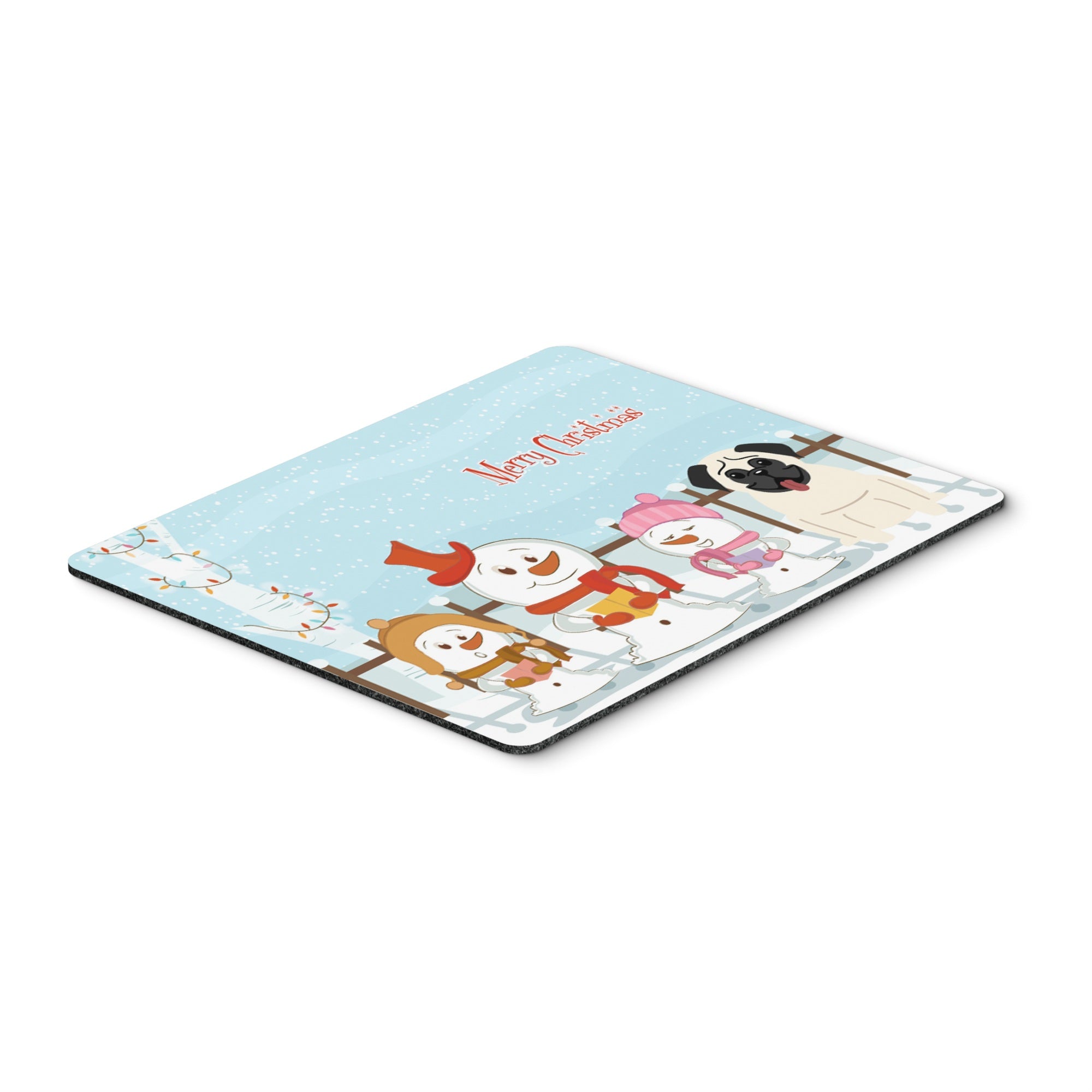 Caroline'S Treasures Merry Christmas Carolers Pug Cream Mouse Pad,  Multicolor, 7.75X9.25 (Bb2335Mp)