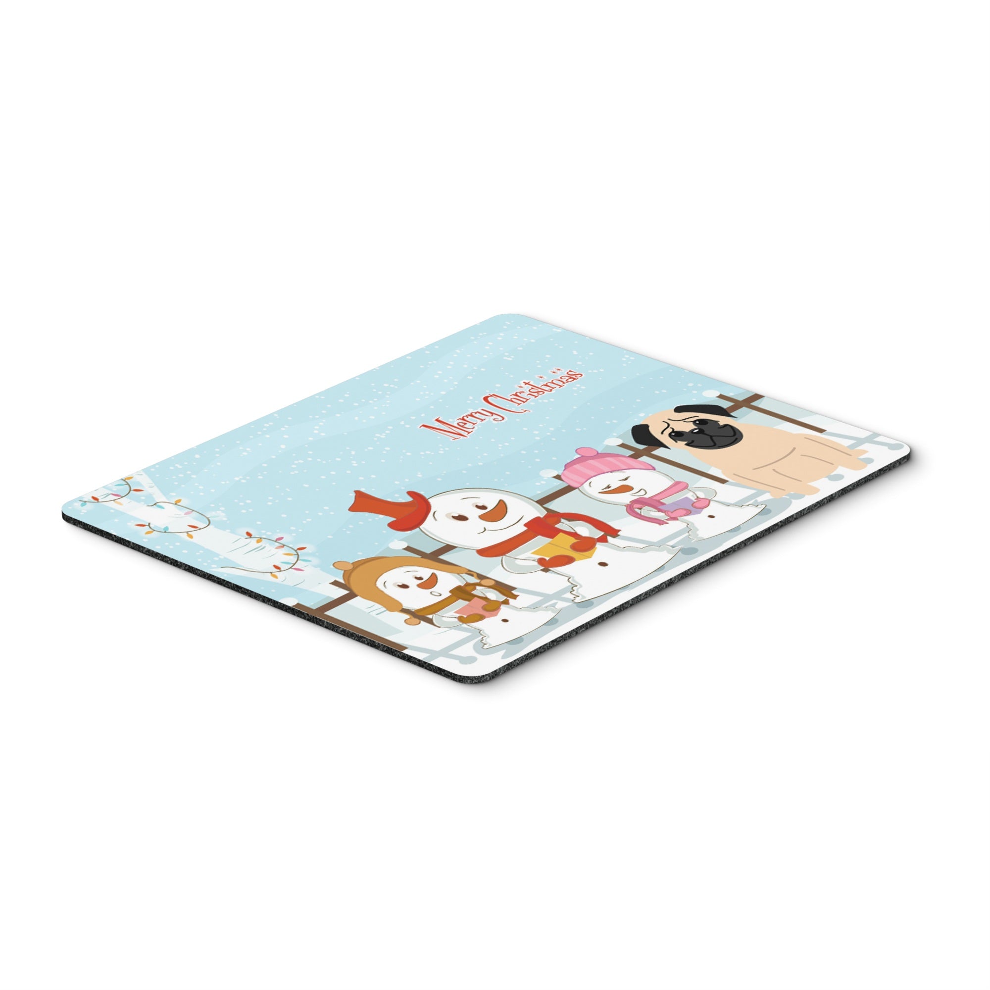 Caroline'S Treasures Merry Christmas Carolers Pug Fawn Mouse Pad,  Multicolor, 7.75X9.25 (Bb2339Mp)