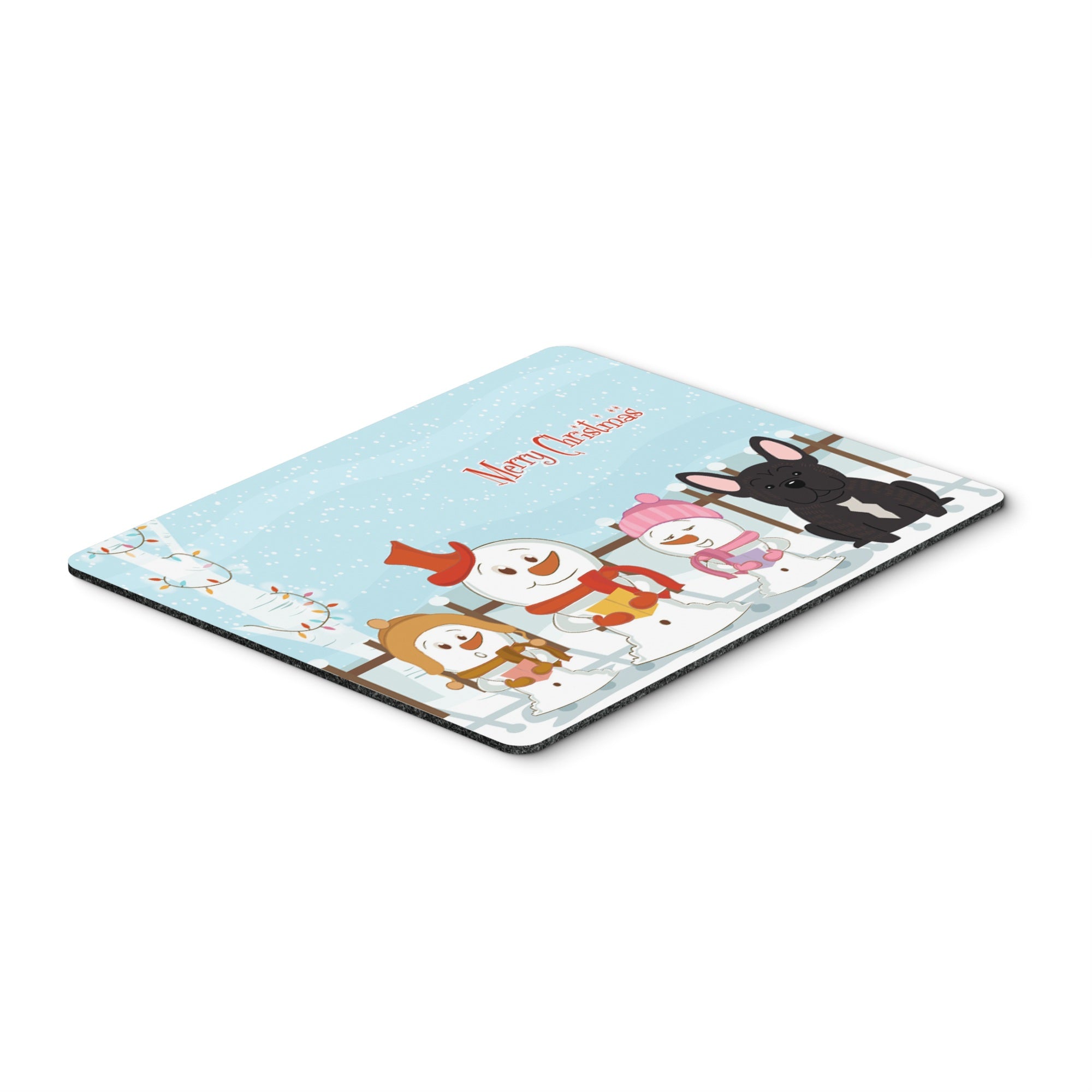 Caroline'S Treasures Merry Christmas French Bulldog Brindle Mouse Pad,  Multicolor, 7.75X9.25 (Bb2340Mp)
