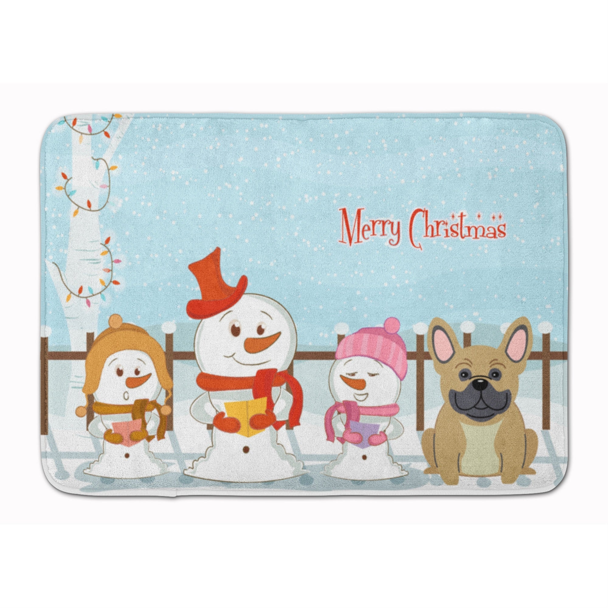 Caroline'S Treasures Merry Christmas French Bulldog Cream, 19 X 27, Multicolor