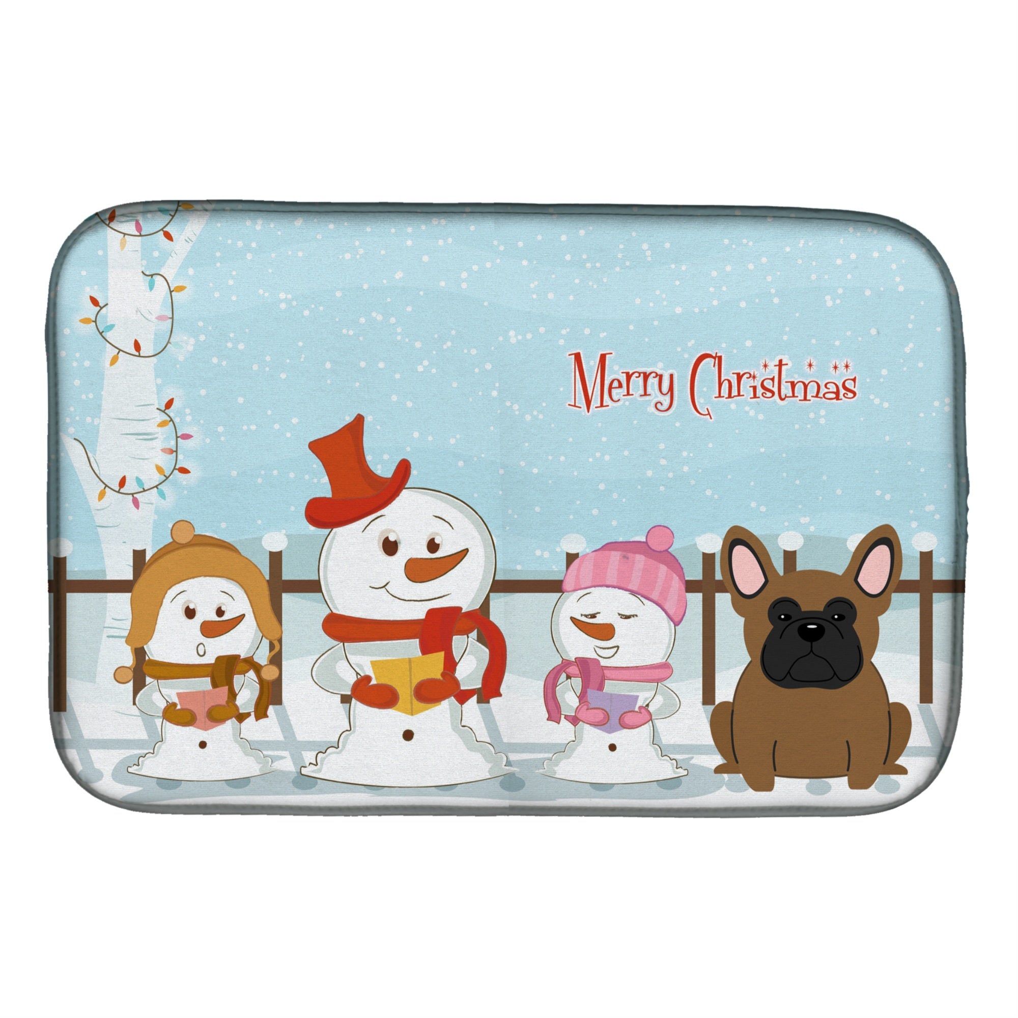 Caroline'S Treasures Bb2344Ddm Dish Drying Mat, 14 X 21, Christmas Carolers