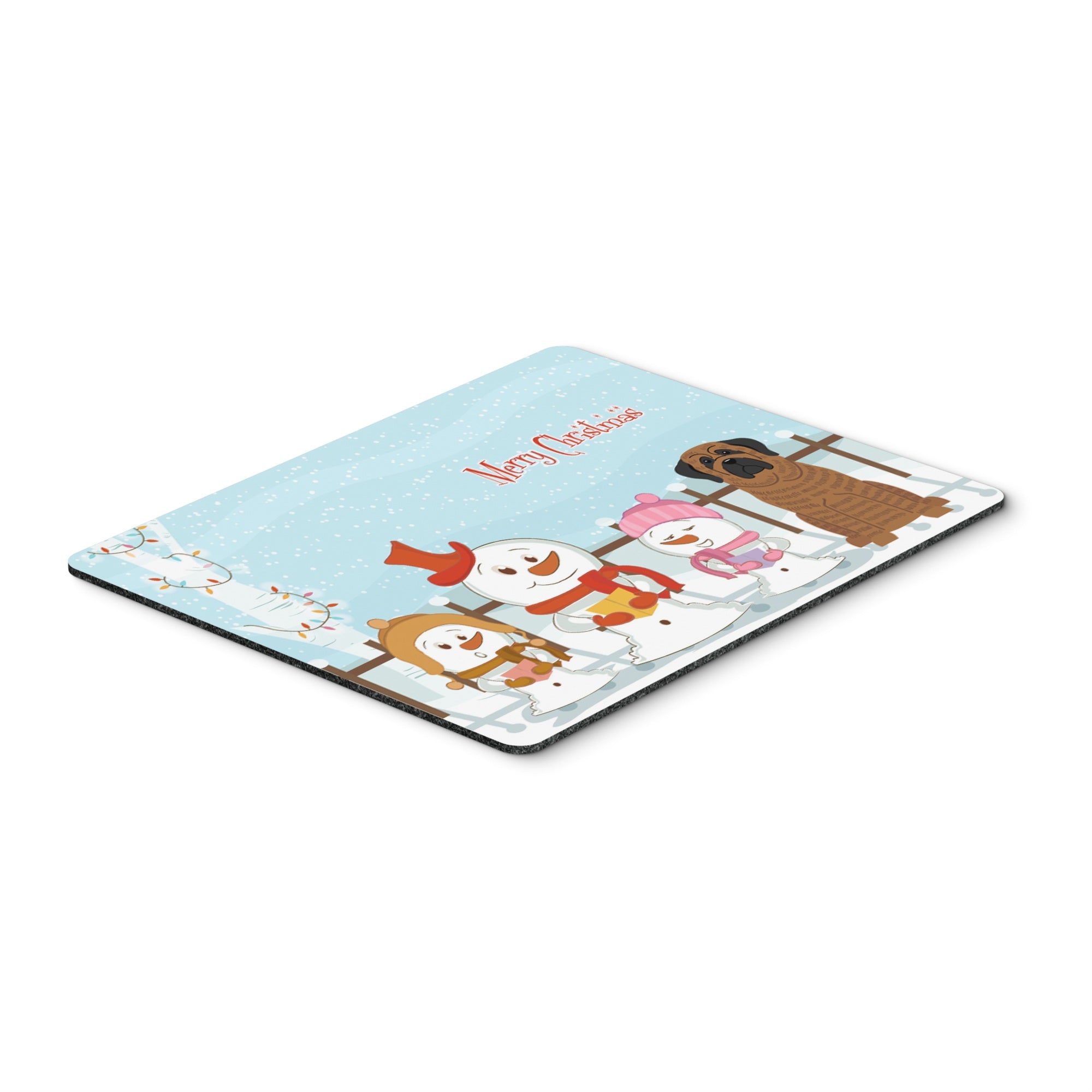 Caroline'S Treasures Merry Christmas Carolers Mastiff Brindle Mouse Pad,  Multicolor, 7.75X9.25 (Bb2346Mp)