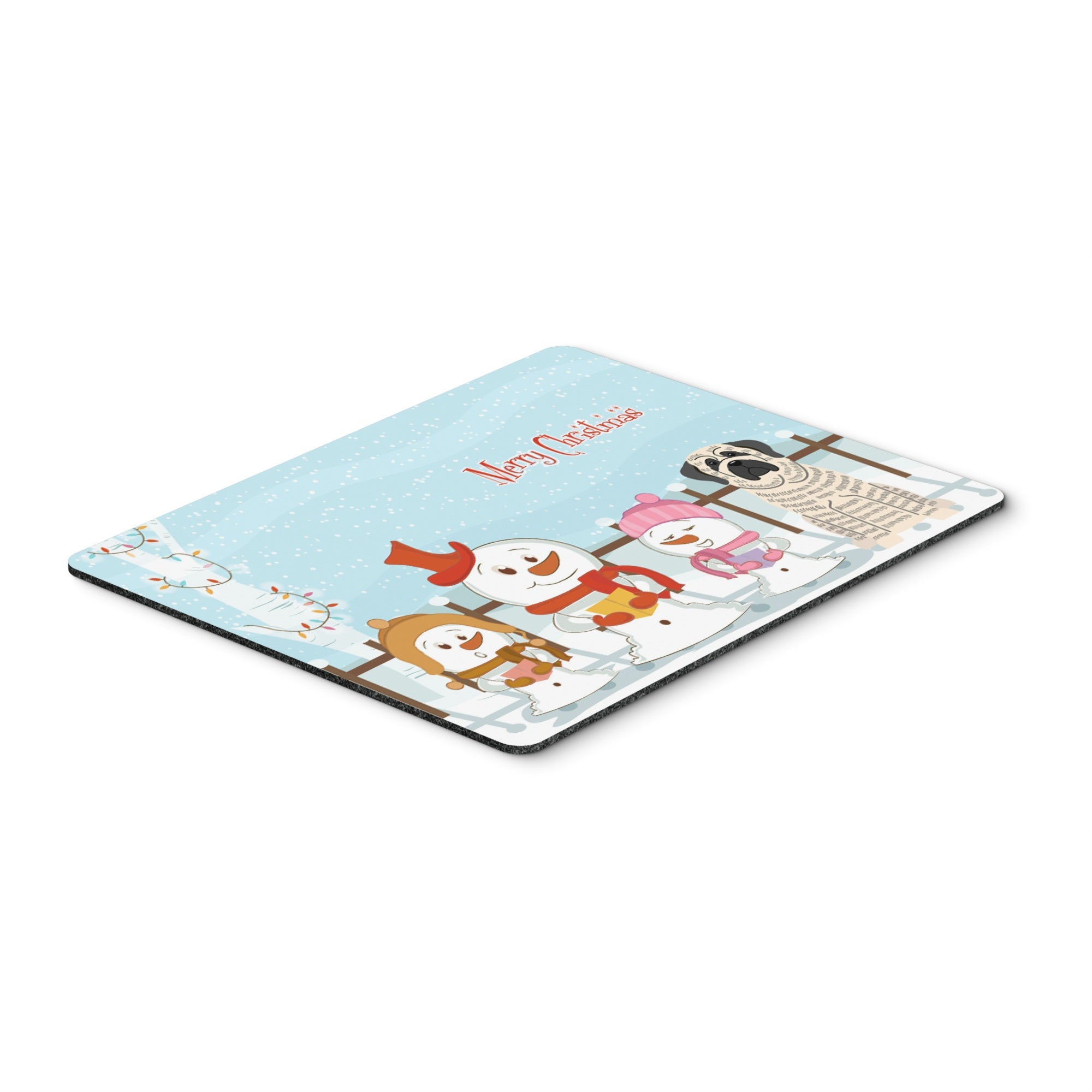 Caroline'S Treasures Merry Christmas Mastiff Brindle White Mouse Pad,  Multicolor, 7.75X9.25 (Bb2347Mp)