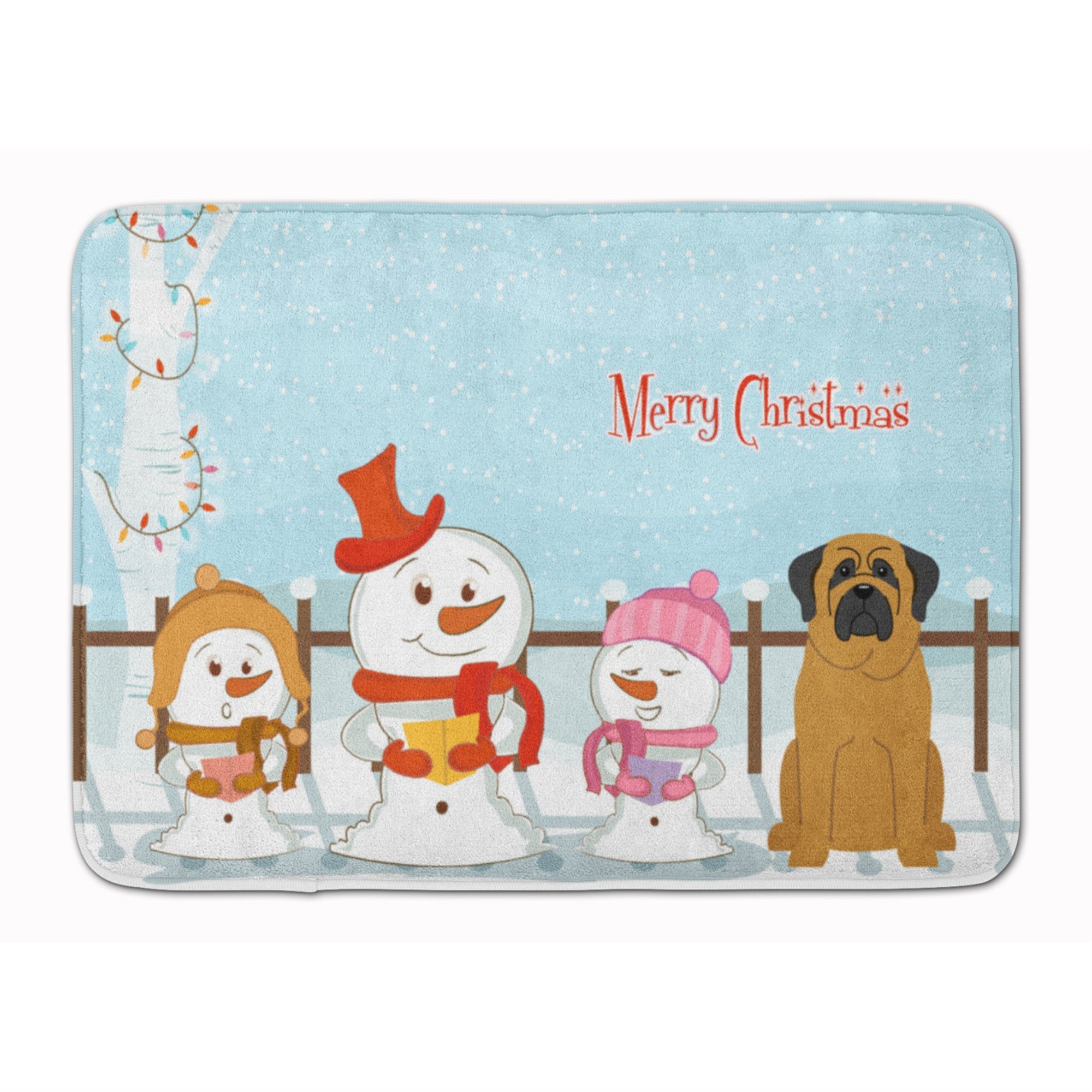 Caroline'S Treasures Merry Christmas Carolers Mastiff Floor Mat, 19 X 27, Multicolor