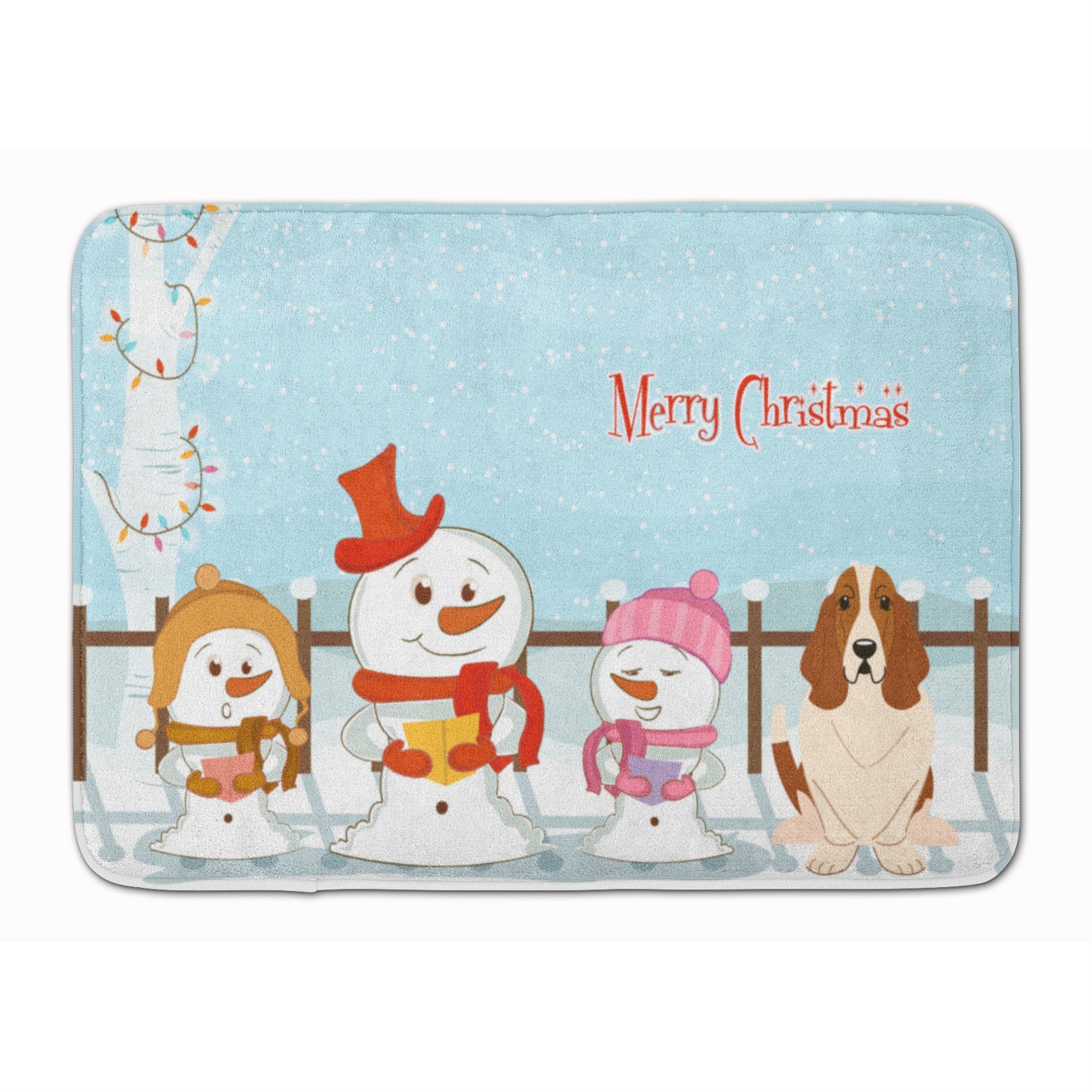 Caroline'S Treasures Merry Christmas Carolers Basset Hound, 19 X 27, Multicolor