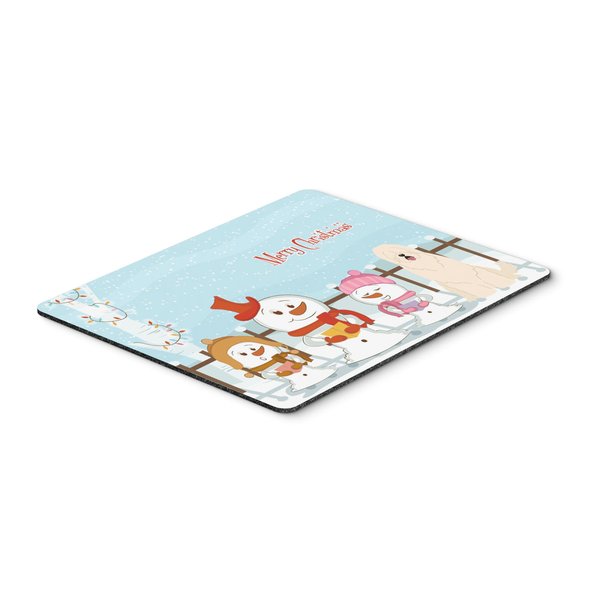 Caroline'S Treasures Merry Christmas South Russian Sheepdog Mouse Pad,  Multicolor, 7.75X9.25 (Bb2355Mp)