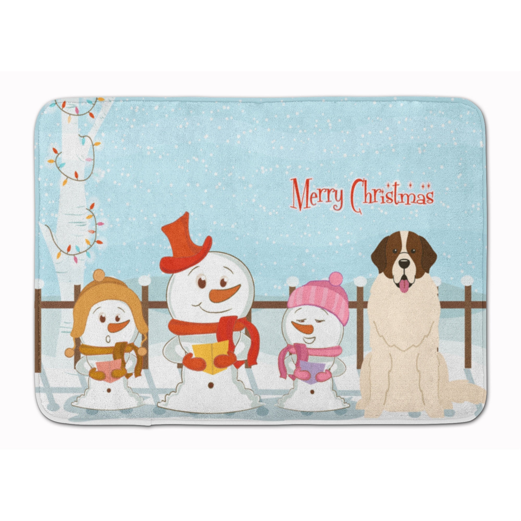 Caroline'S Treasures Merry Christmas Moscow Watchdog Floor Mat, 19 X 27, Multicolor