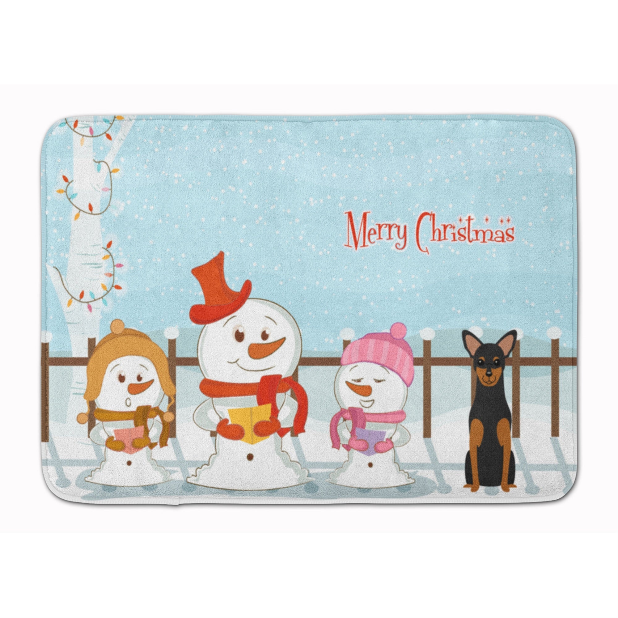 Caroline'S Treasures Christmas Carolers Manchester Terrier Floor Mat, 19 X 27, Multicolor