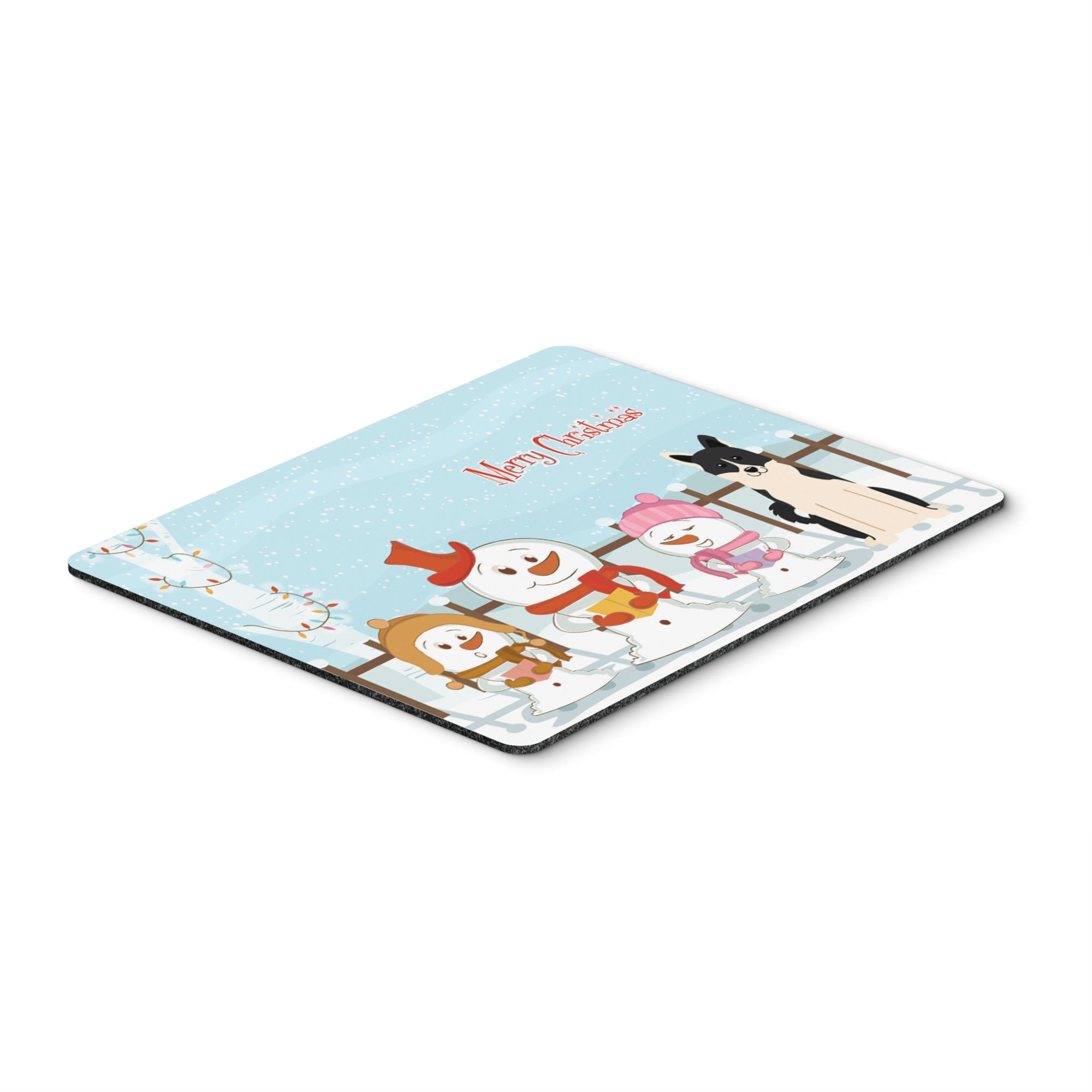 Caroline'S Treasures Merry Christmas Russo-European Laika Spitz Mouse Pad,  Multicolor, 7.75X9.25 (Bb2360Mp)