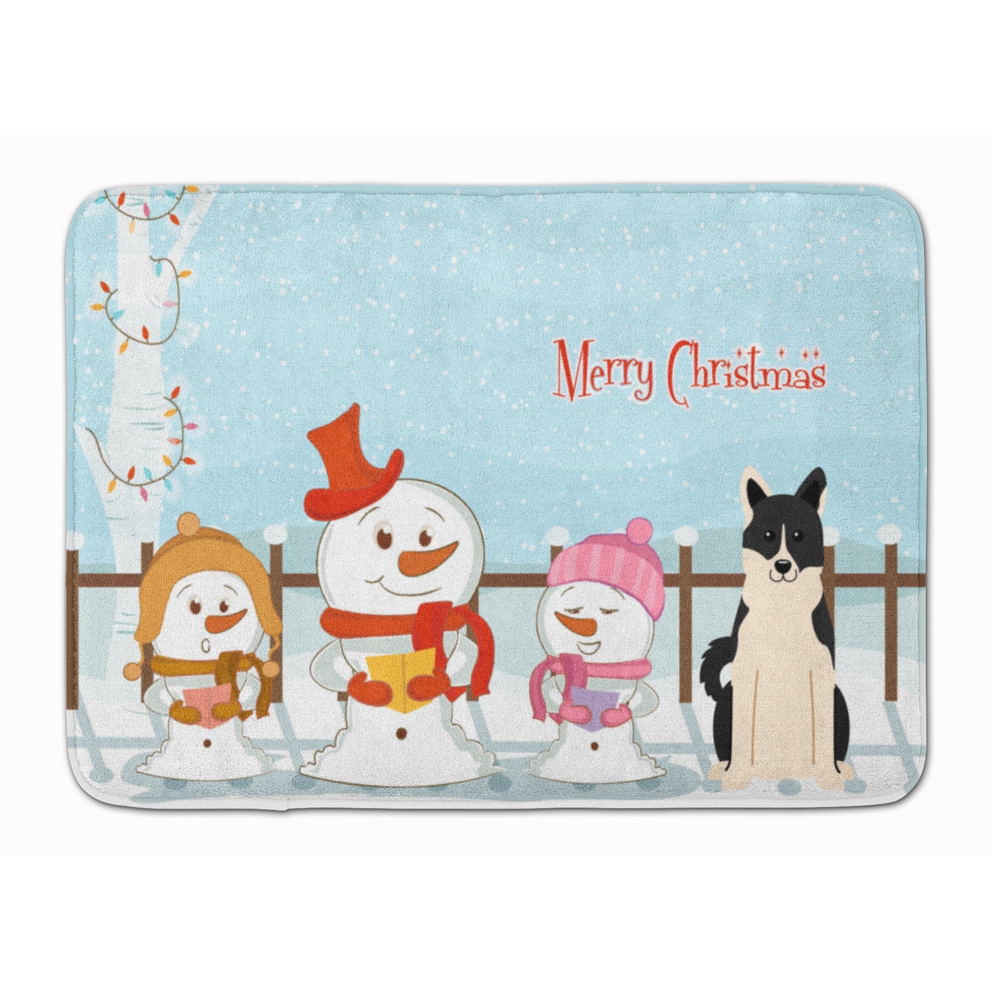 Caroline'S Treasures Christmas Russo-European Laika Spitz Floor Mat, 19 X 27, Multicolor