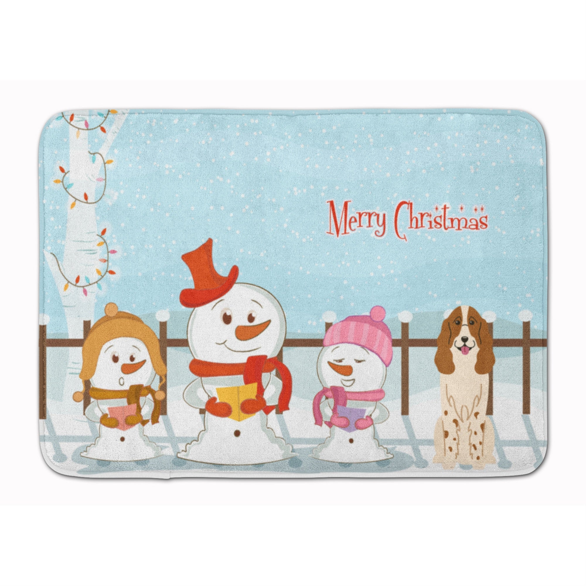 Caroline'S Treasures Merry Christmas Russian Spaniel Floor Mat, 19 X 27, Multicolor