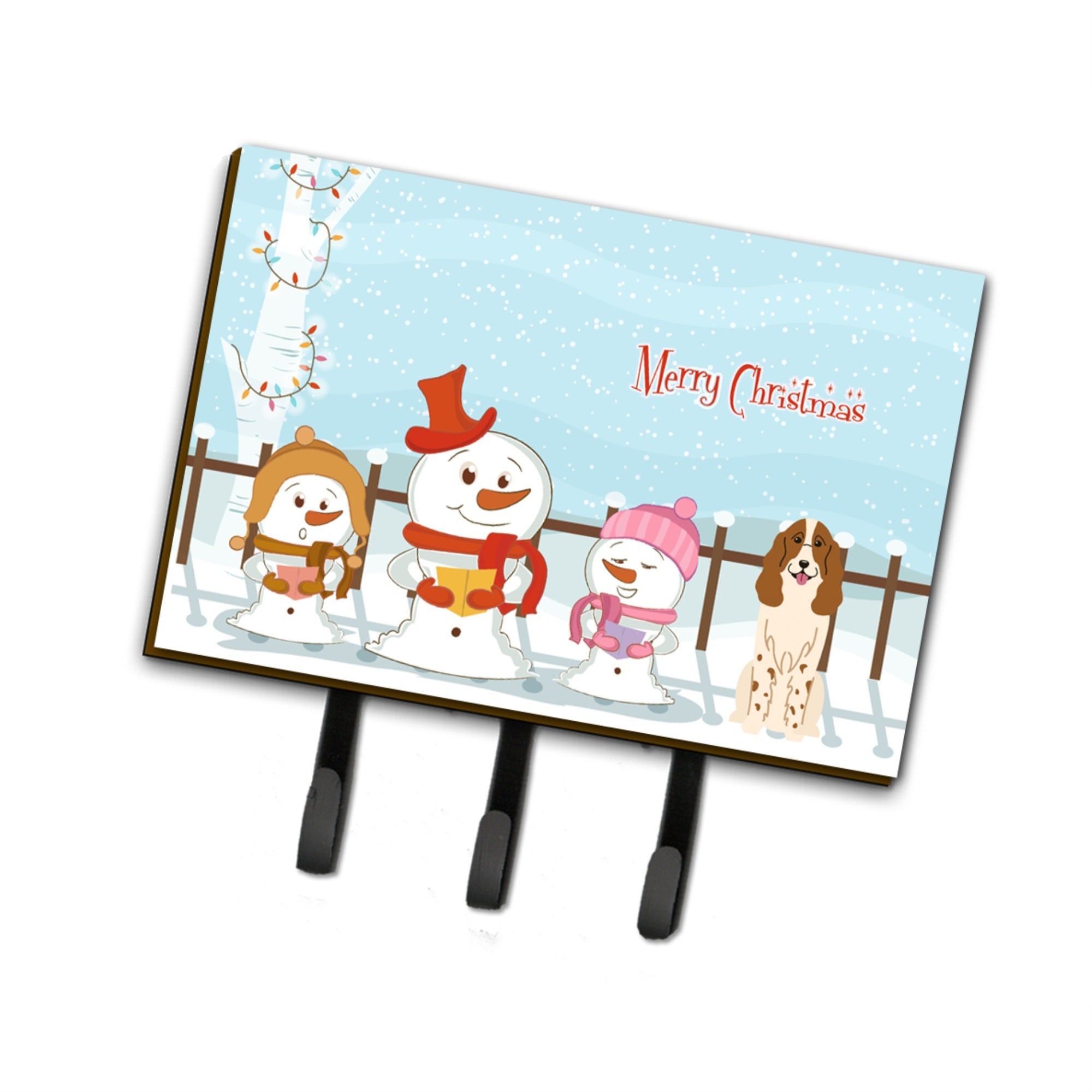 Caroline'S Treasures Christmas Carolers Merry Russian Spaniel Leash Or Key Holder Bb2362Th68, Triple