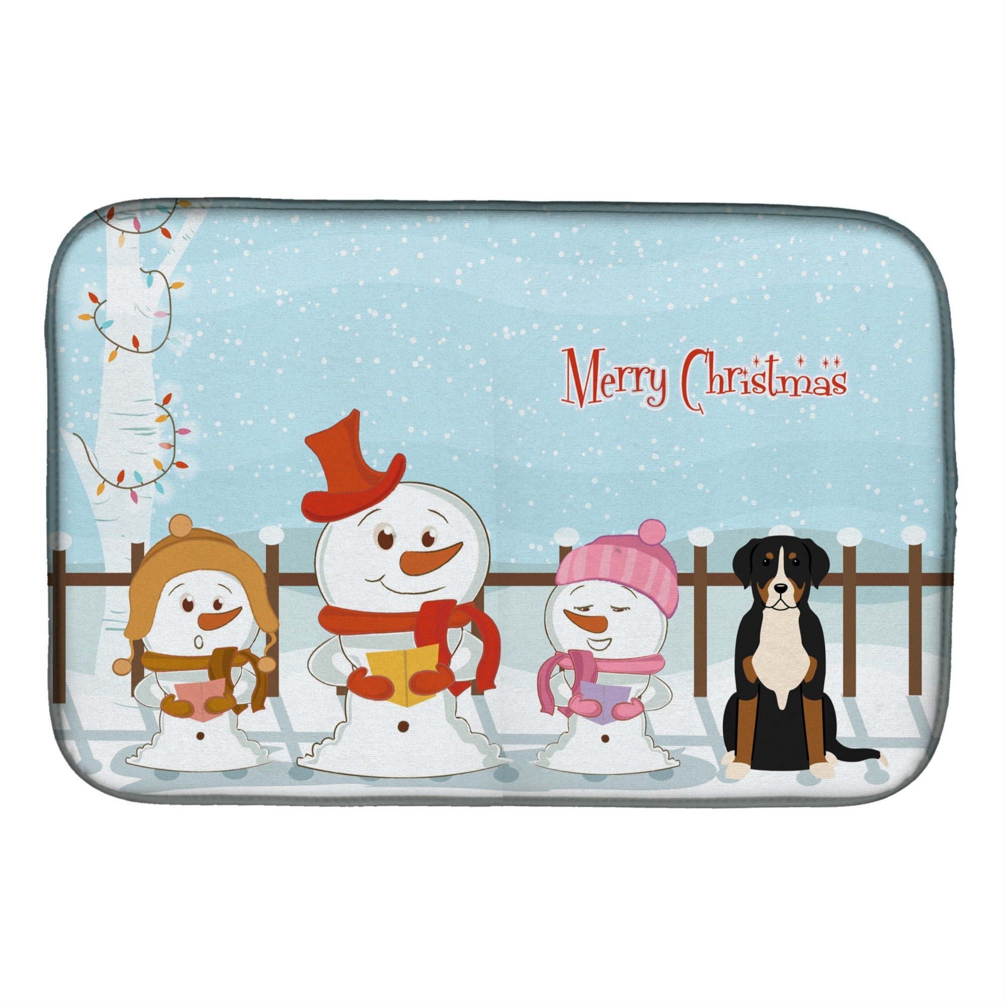 Caroline'S Treasures Bb2368Ddm Dish Drying Mat, 14 X 21, Christmas Carolers
