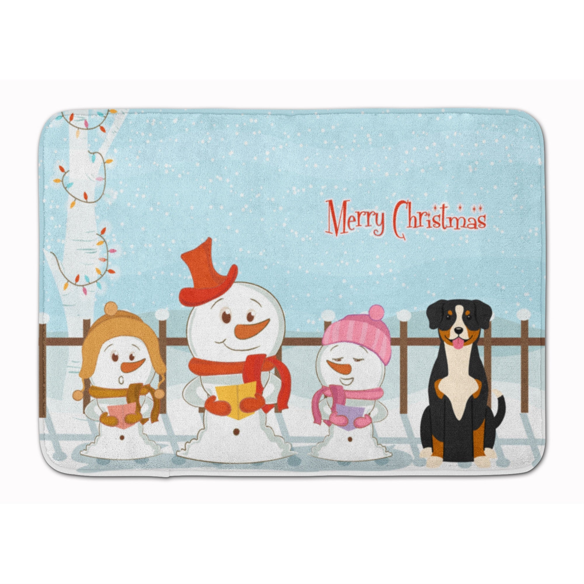 Caroline'S Treasures Merry Christmas Carolers Entlebucher Floor Mat, 19 X 27, Multicolor